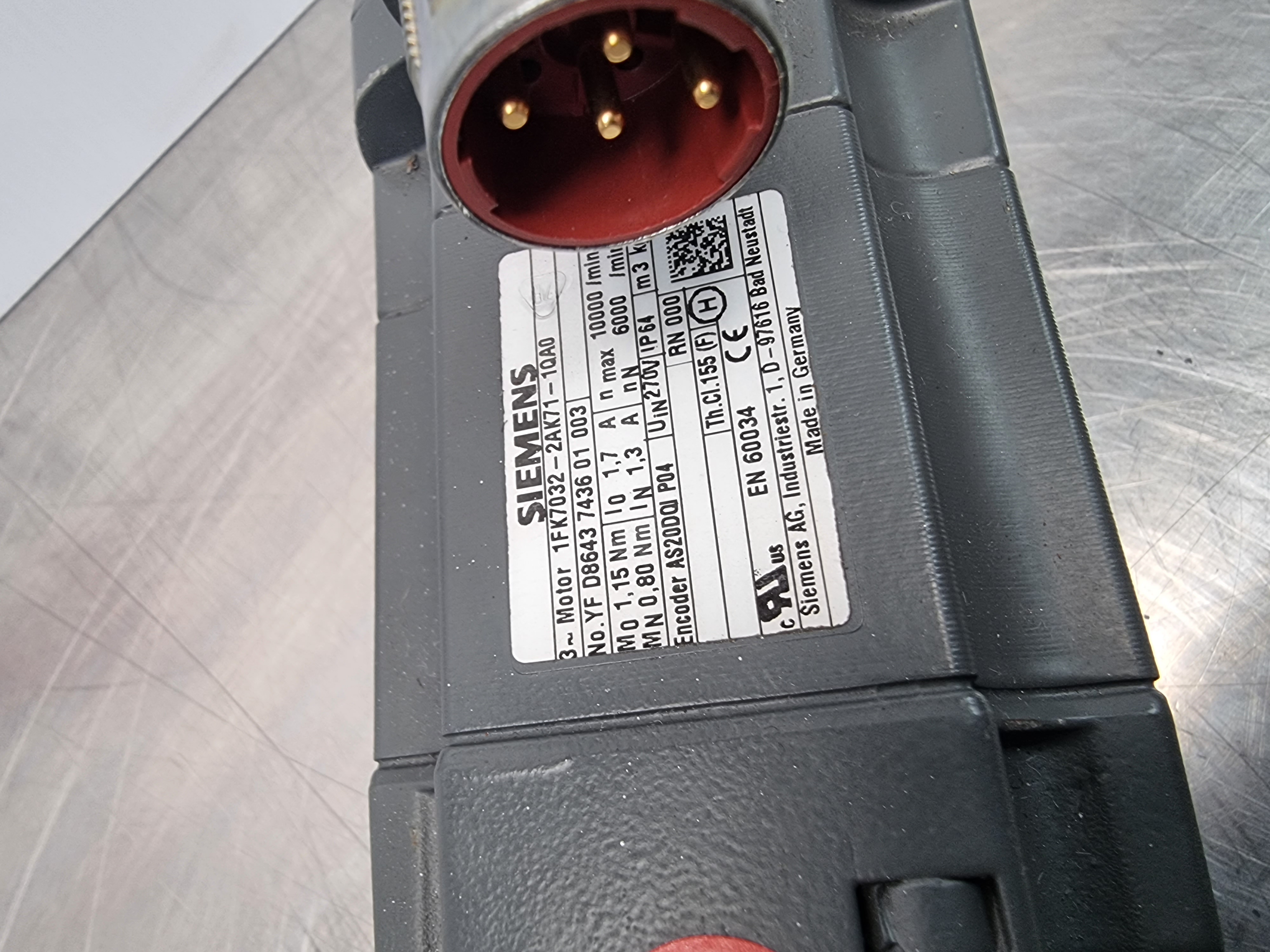 Used Siemens Simotics 1FK7032-2AK71-1QA0 Servo Motor