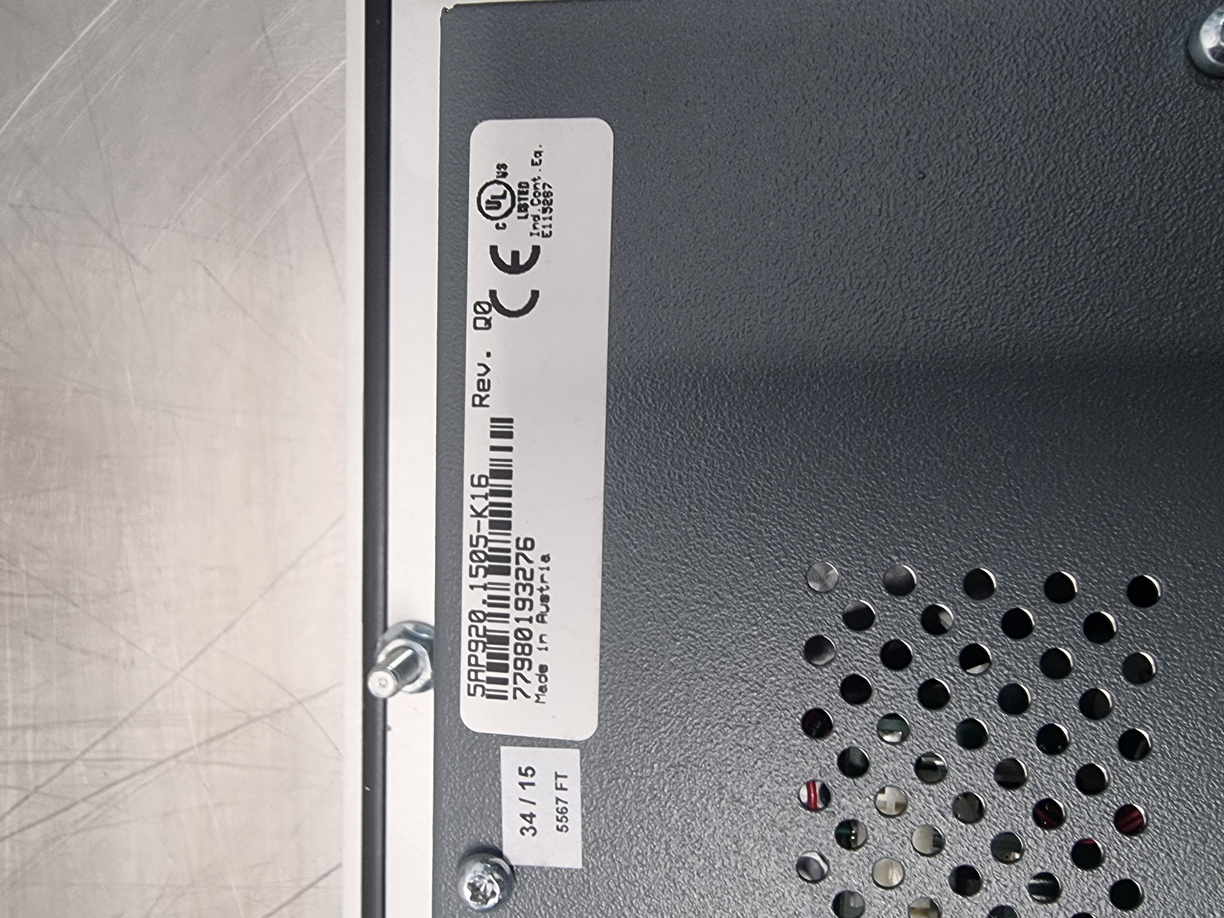 Used B&R Krones iPanel 5AP920.1505-K16 Touch Screen Panel PC