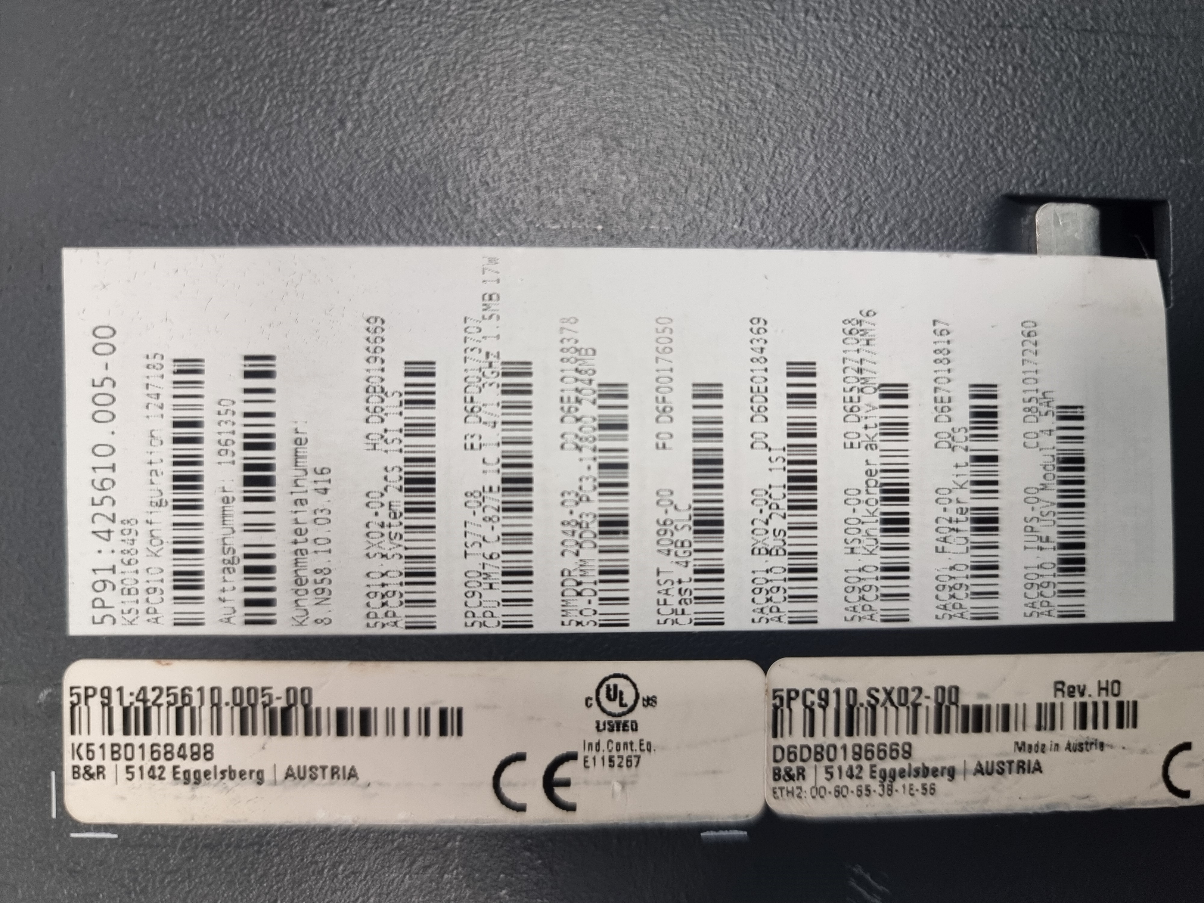 Used B&R Automation Industrial PC 901 | 5P91:425610.005-00