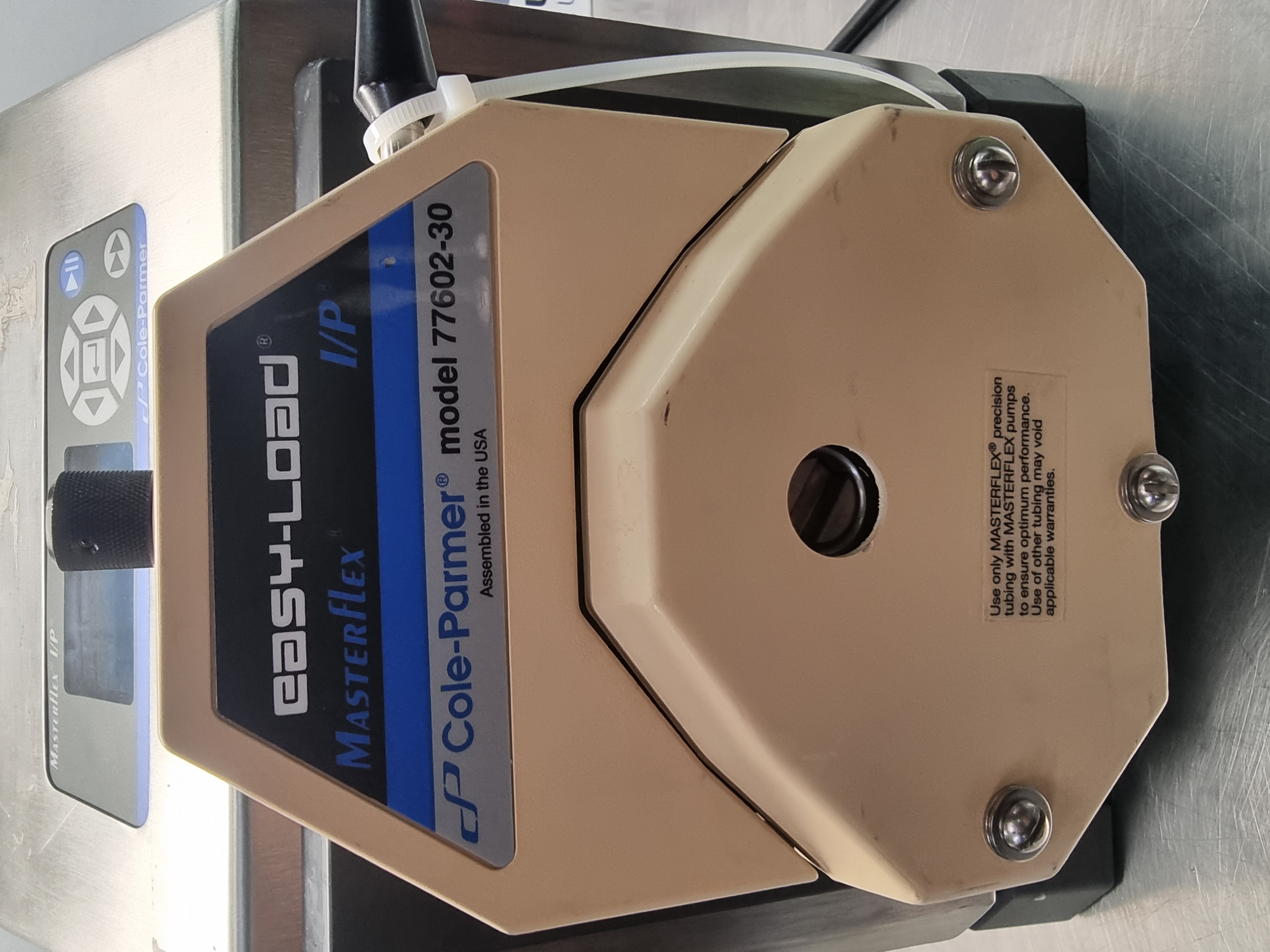 Used Cole-Parmer Masterflex I/P 77420-18 Perisaltic Pump c/w Easy Load 77602-30 Pump Head