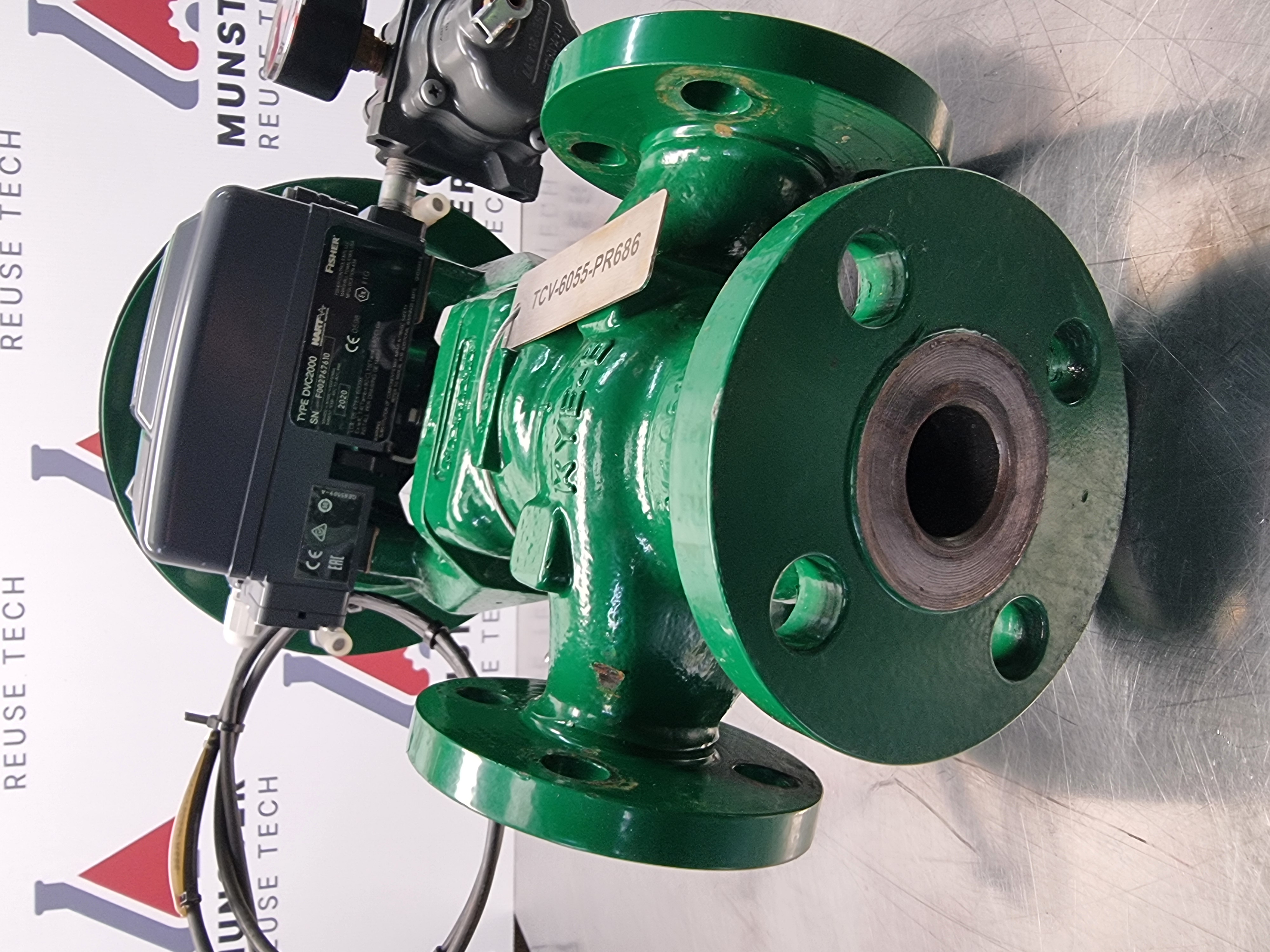 Used Fisher NPS-1-GX Control Valve 3 Way c/w Fieldvue DVC2000 Positioner