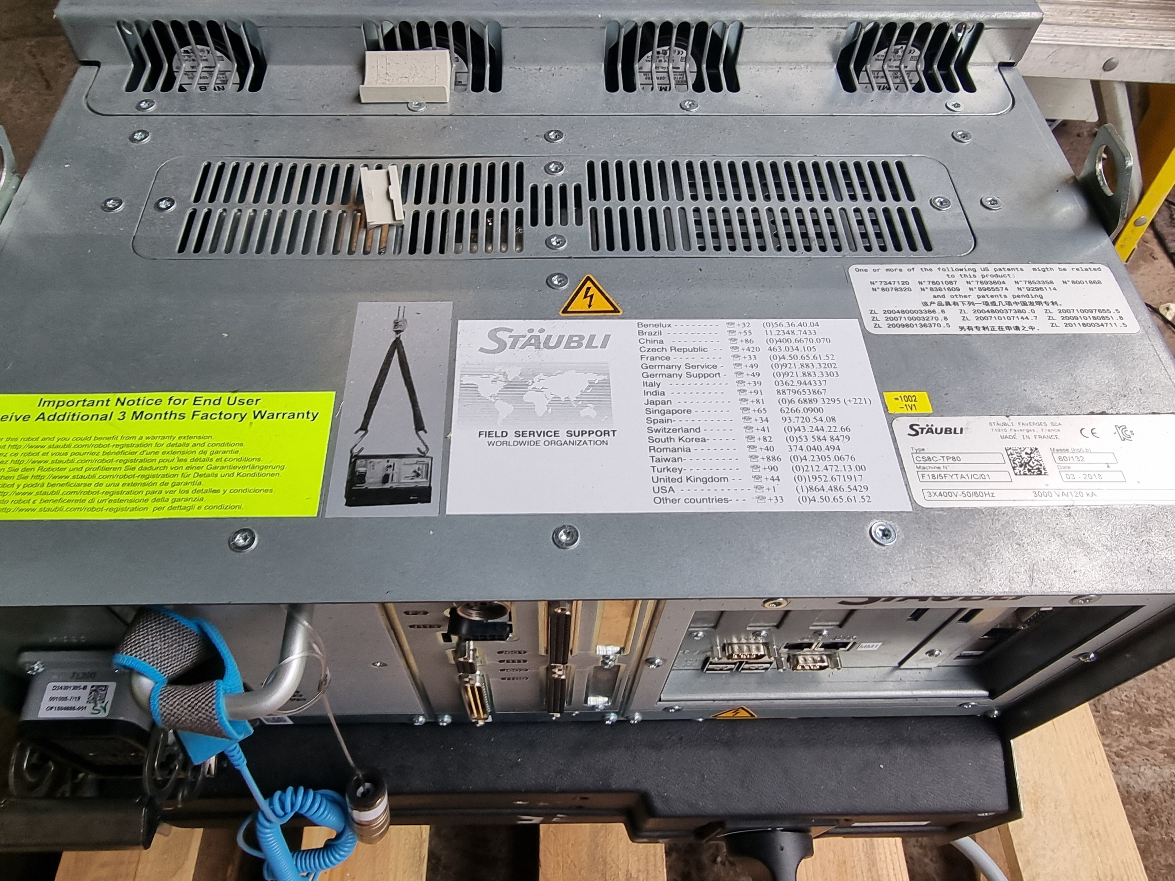 Used Staubli CS8C Robot Controller for TP80 c/w Staubli Teach Pendant | Year 2018