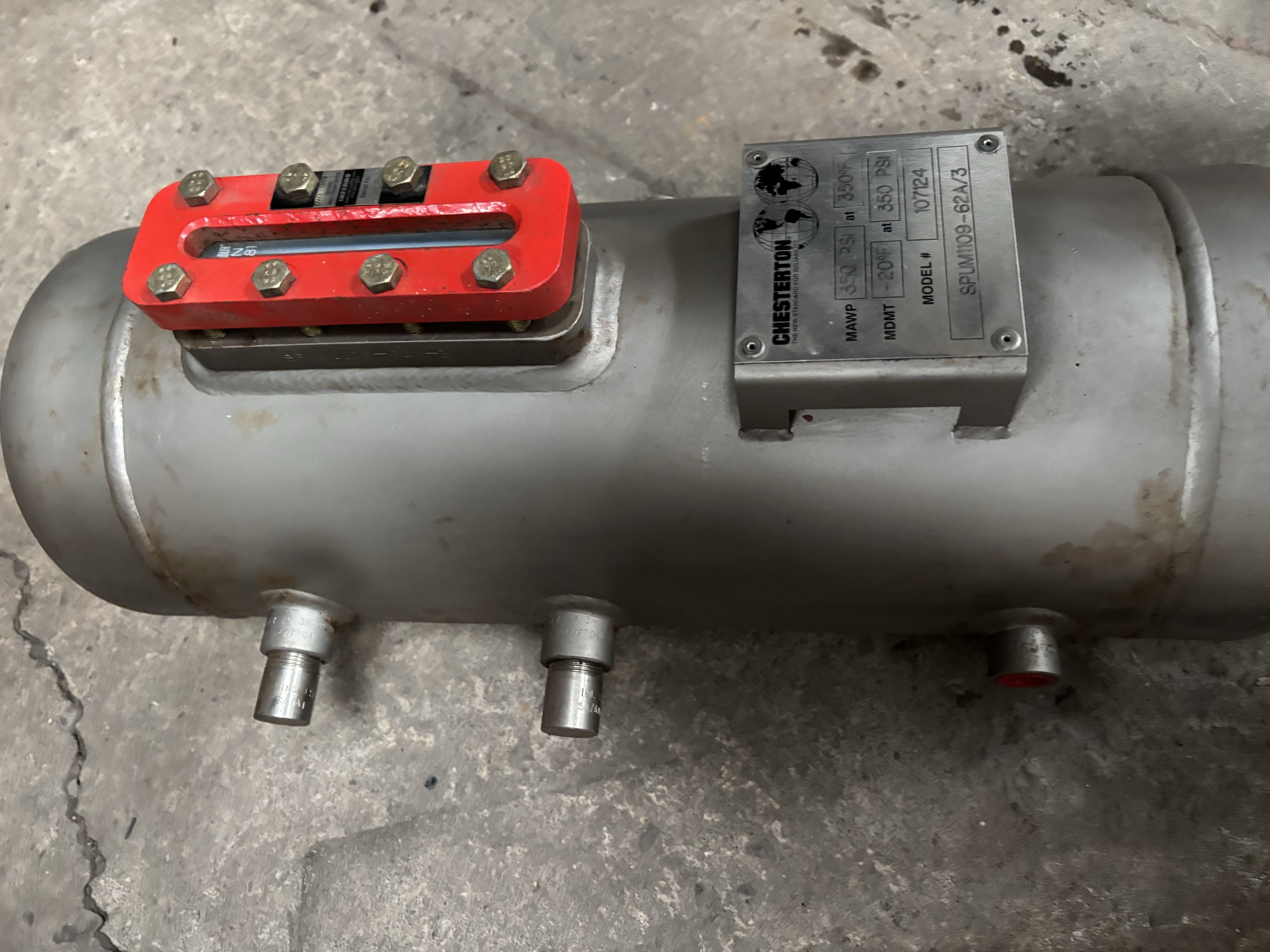 Used Chesterton 3-Gallon Stainless Seal Pot Tank 107124   SPUM1109-62A/3