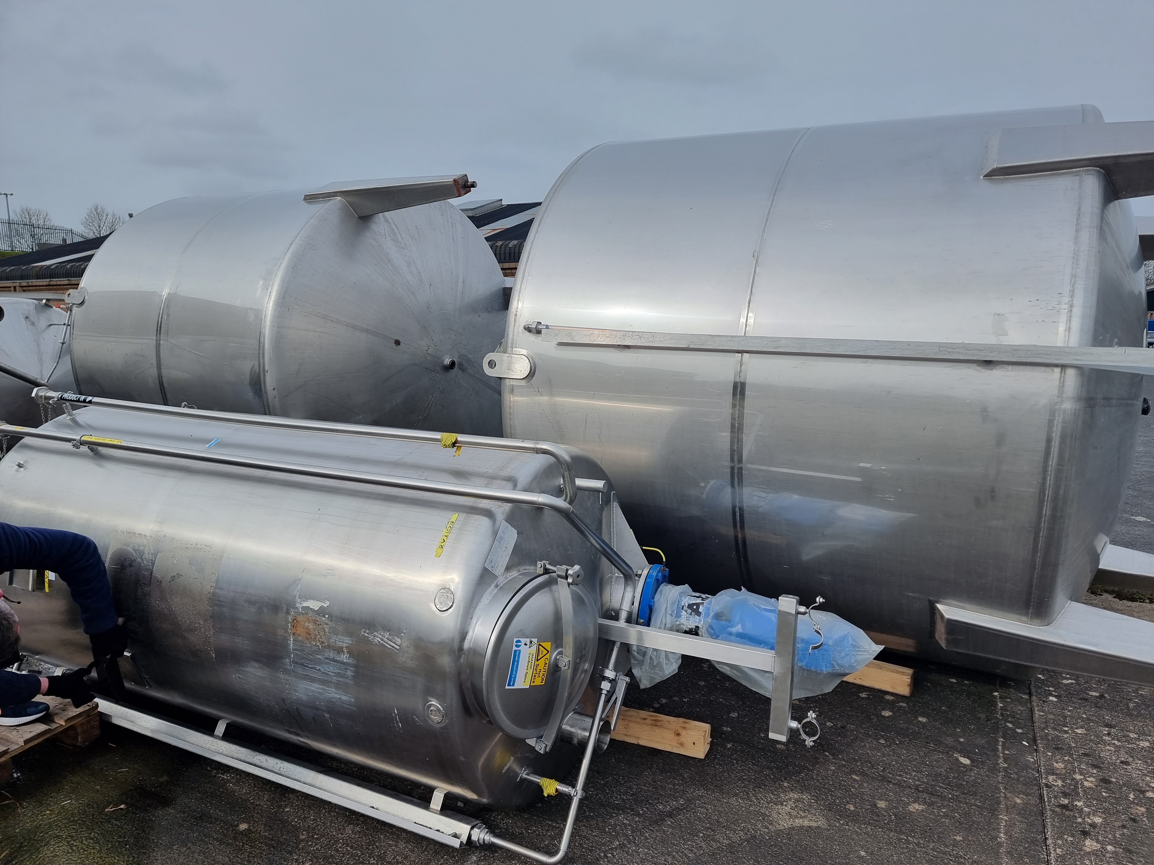 Used Selection Of Stainless Steel Tanks 20,000 ltr to 2,500 ltr