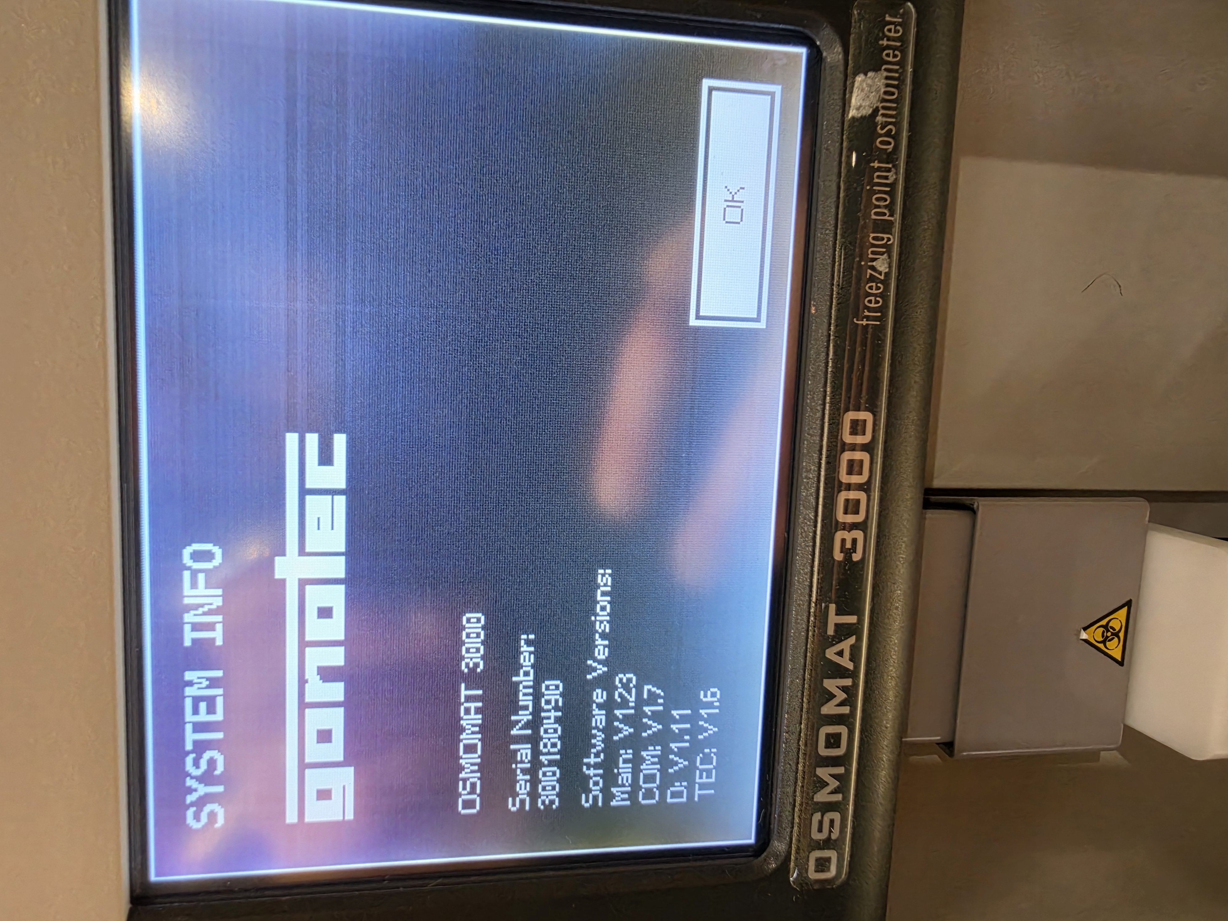 Used Gonotec OSMOMAT 3000 Osmometer | Laboratory Freezing Point Osmometer