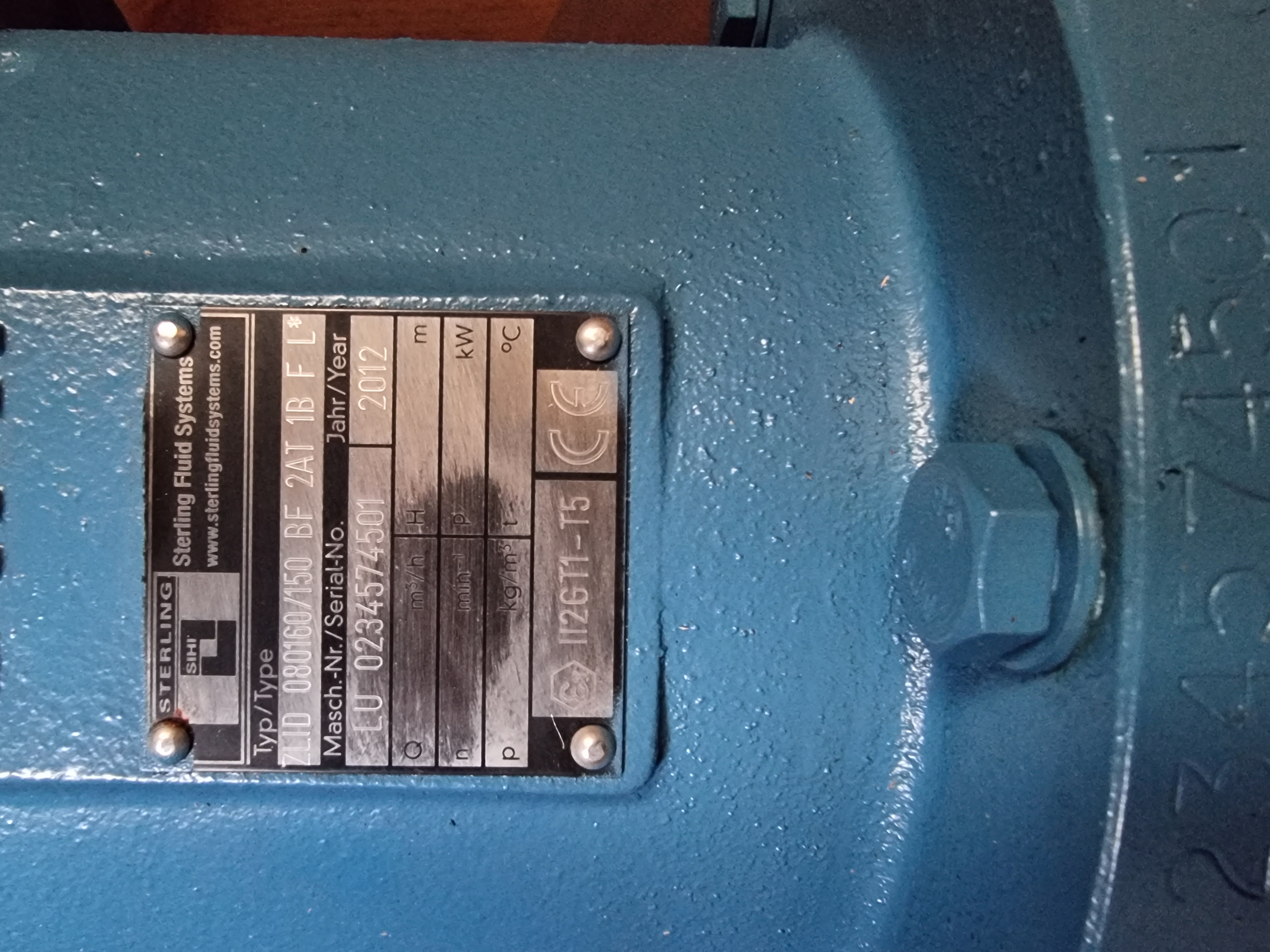 Sterling Sihi ZLID 080160/150 BF 2AT 1B F L Pump | DN80