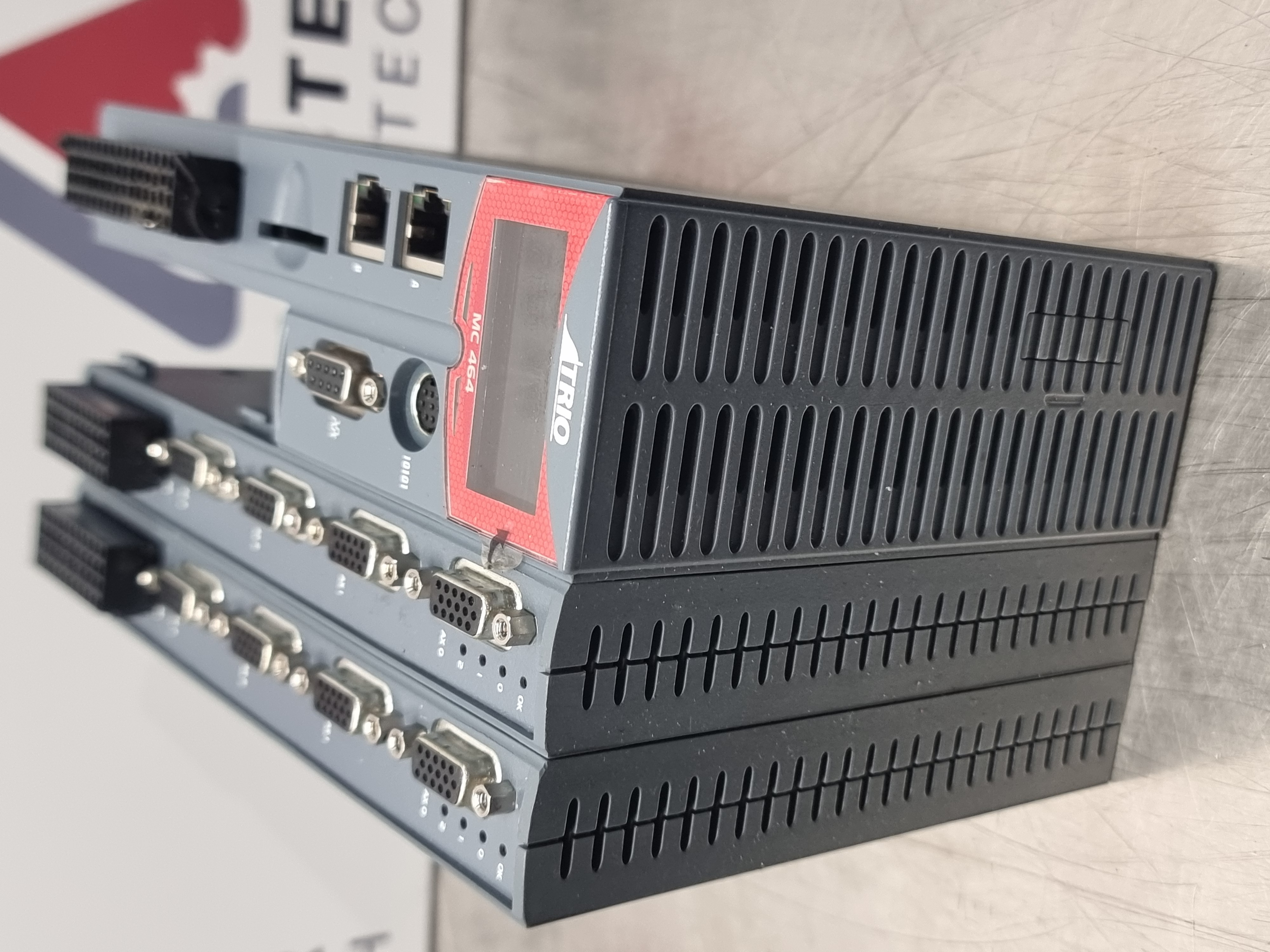 Used Trio Motion Technology MC464 Motion Controller c/w 2 no. P879 Expansion Modules