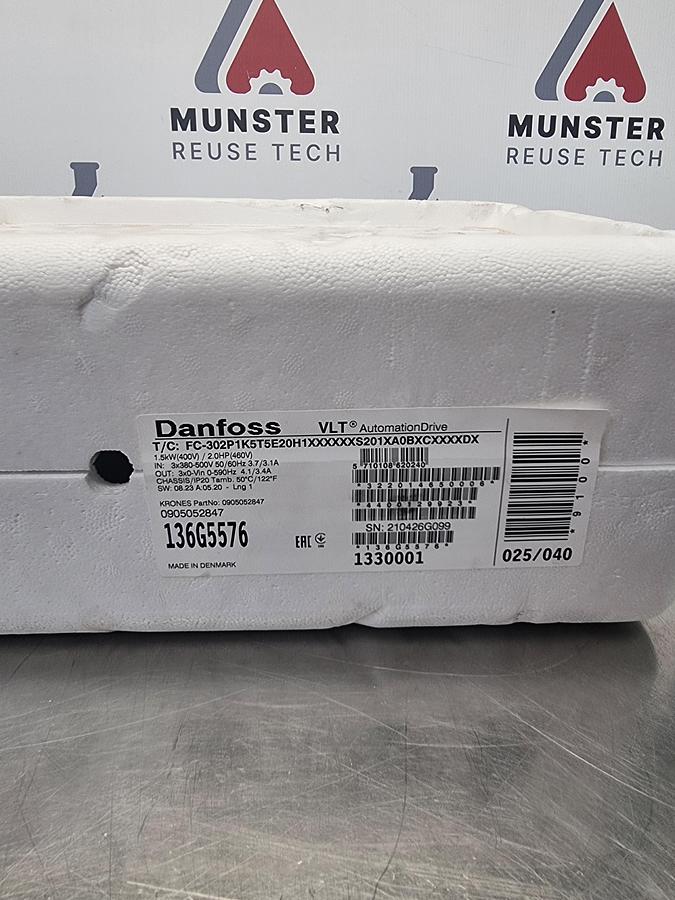Danfoss VLT Drive 136G5576 | 1.5kW | Krohnes P/N: 0905052847