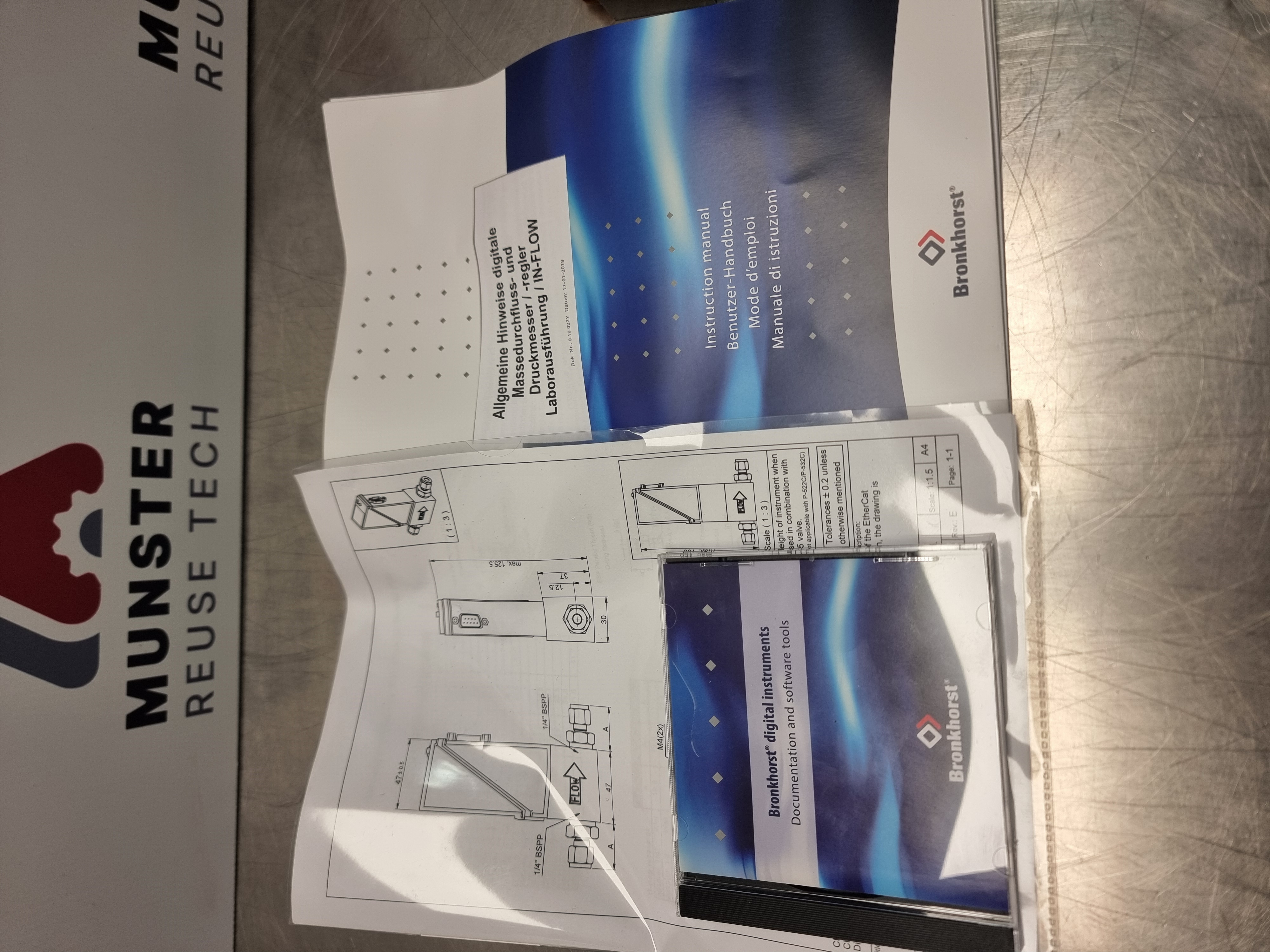 Bronkorst EL-Press Flow Meter Controller P-532-M40A | c/w F-033C Flow Sensor