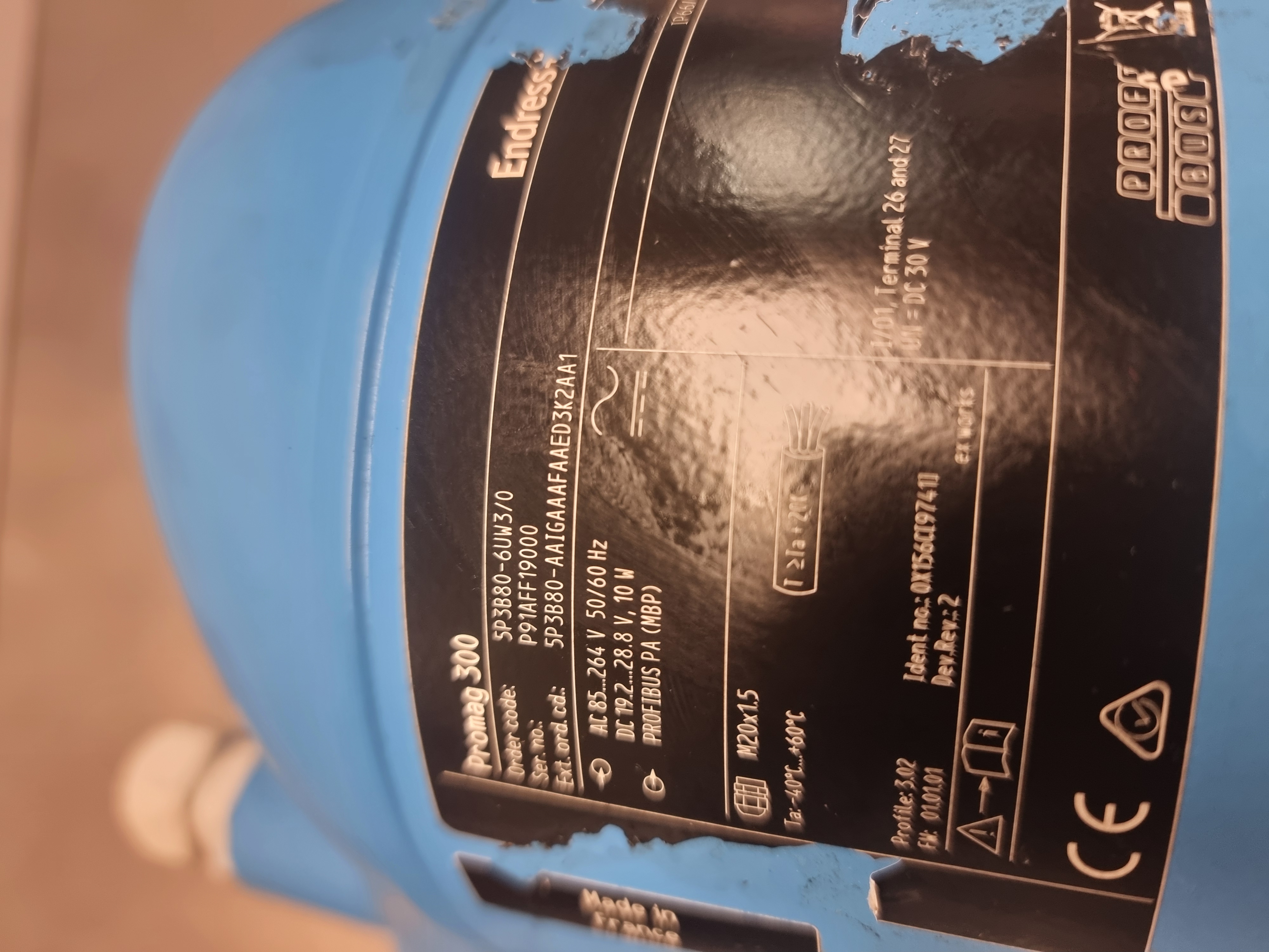 Used Endress Hauser Promag P Flow Meter | 5P3B80-6UW3/0 | PTFE / Tantalum