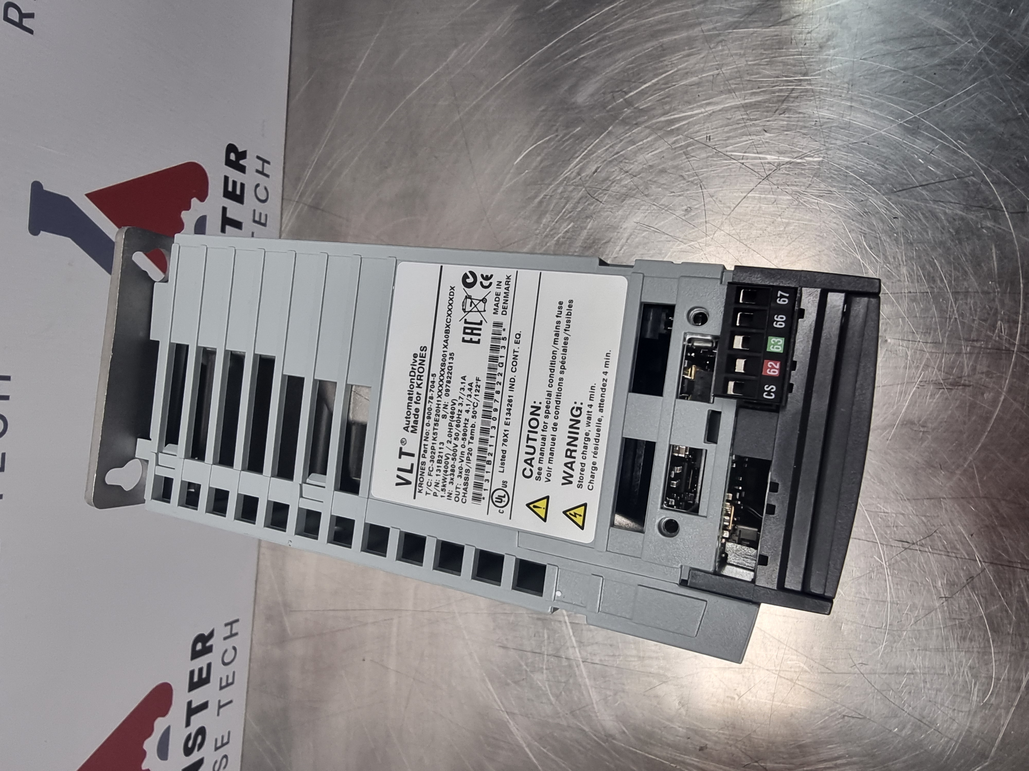 Used Danfoss VLT Inverter 1.5 kW | P/N: 131B2113 | Krones P/N: 0-900-78-704-5