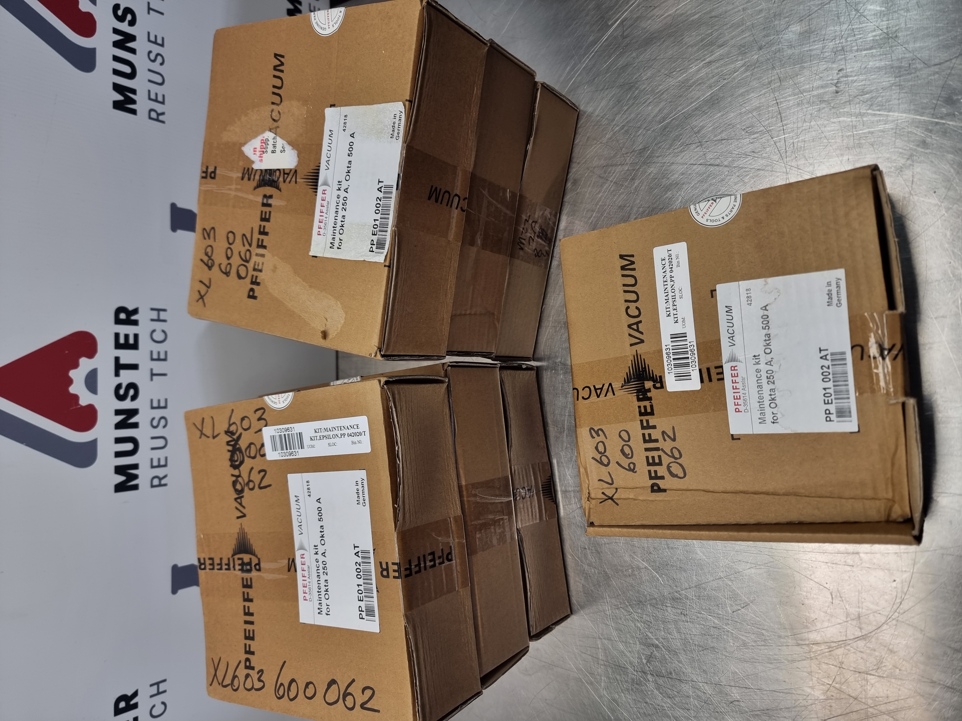Used Pfeiffer Vacuum Booster Maintenance Kit Okta 250 A and OKTA 500 A  P/N: PP E01 002-AT