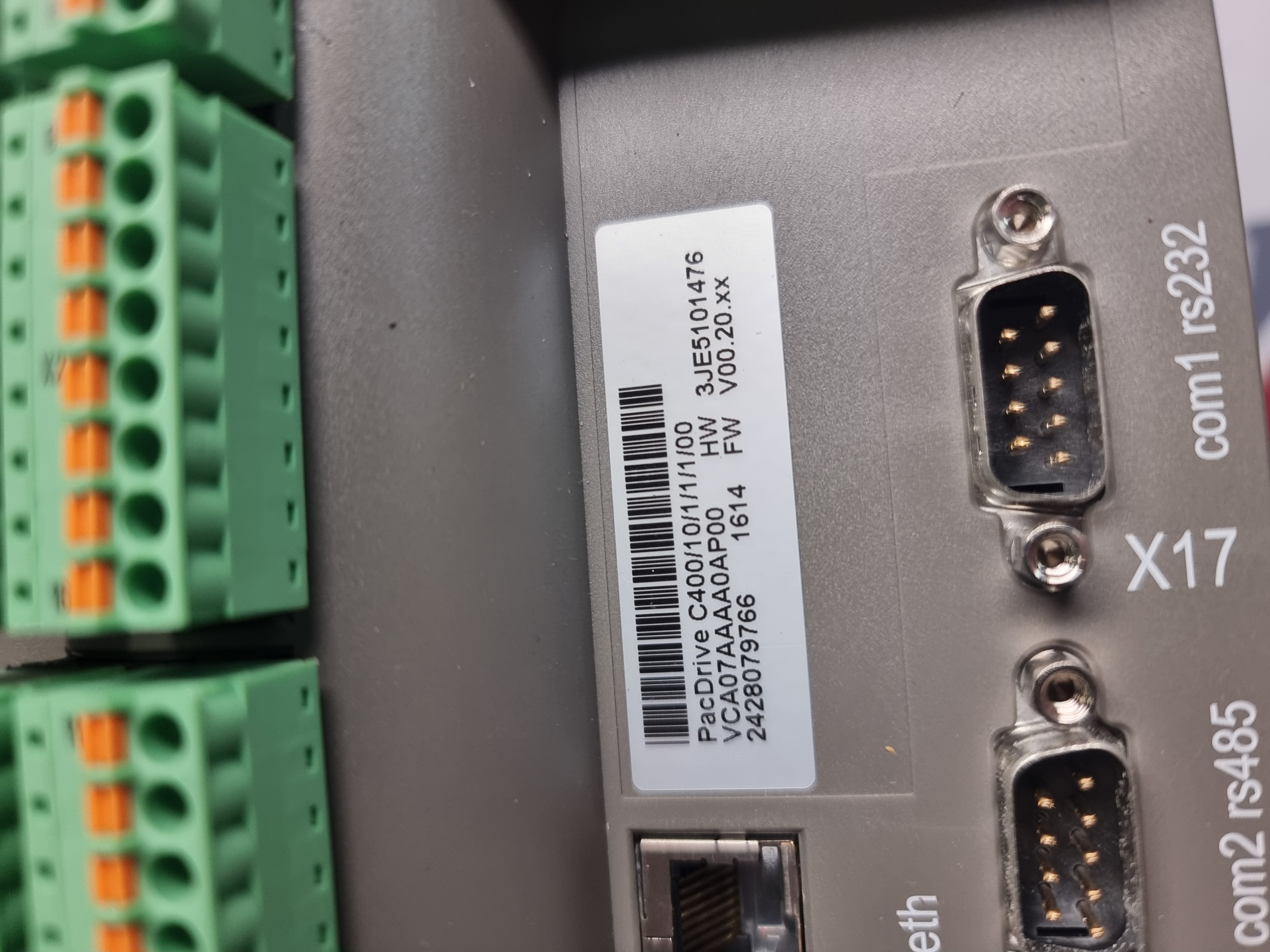 Used Elau VCA07AAAA0AP00 Pac Drive C400 Servo Controller | C400/10/1/1/1/00