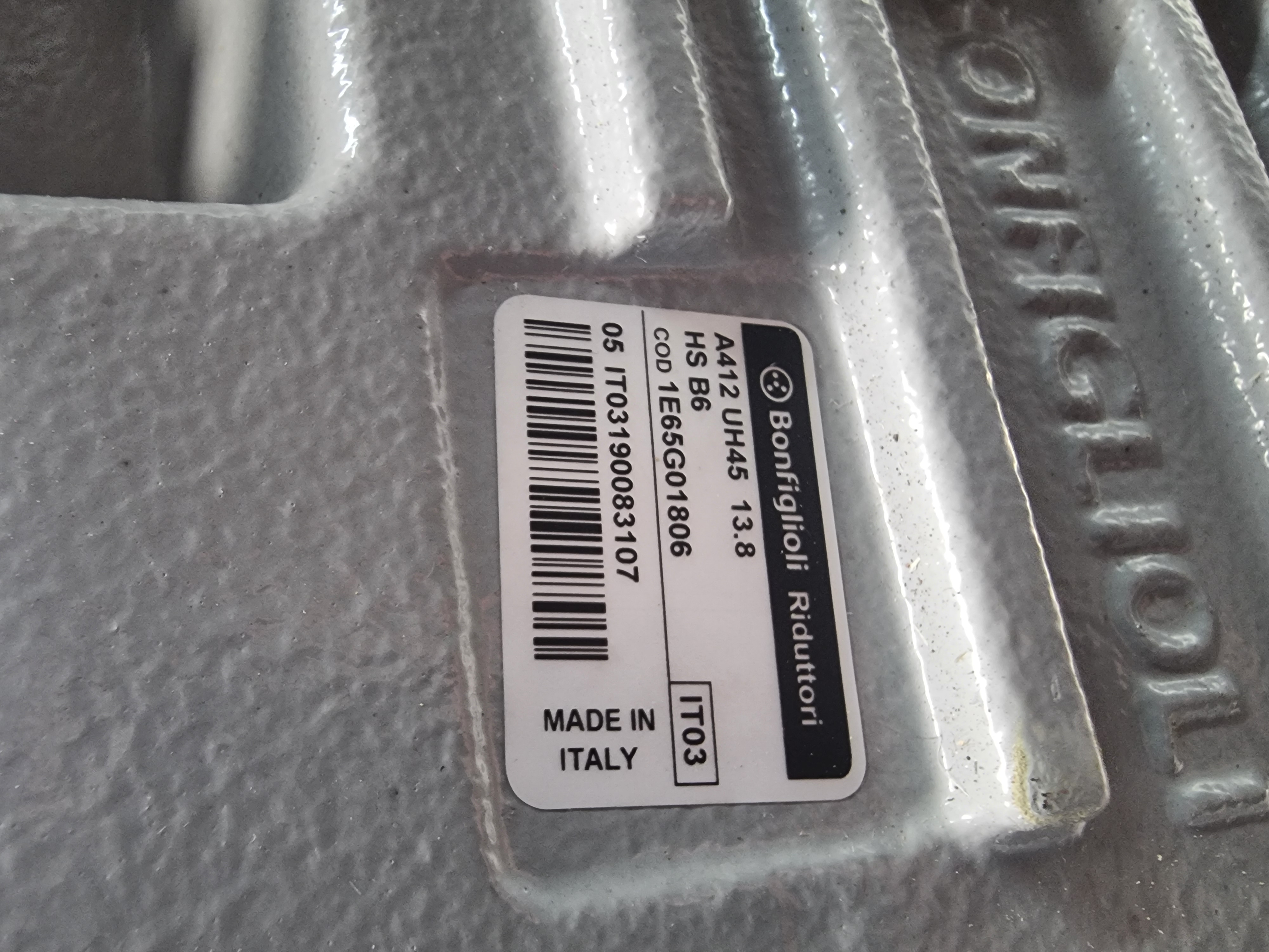 Used Bonfiglioli A412 UH45 13.8 Gear Reducer For IMA Tablet Press | IMA P/N: PB1020049