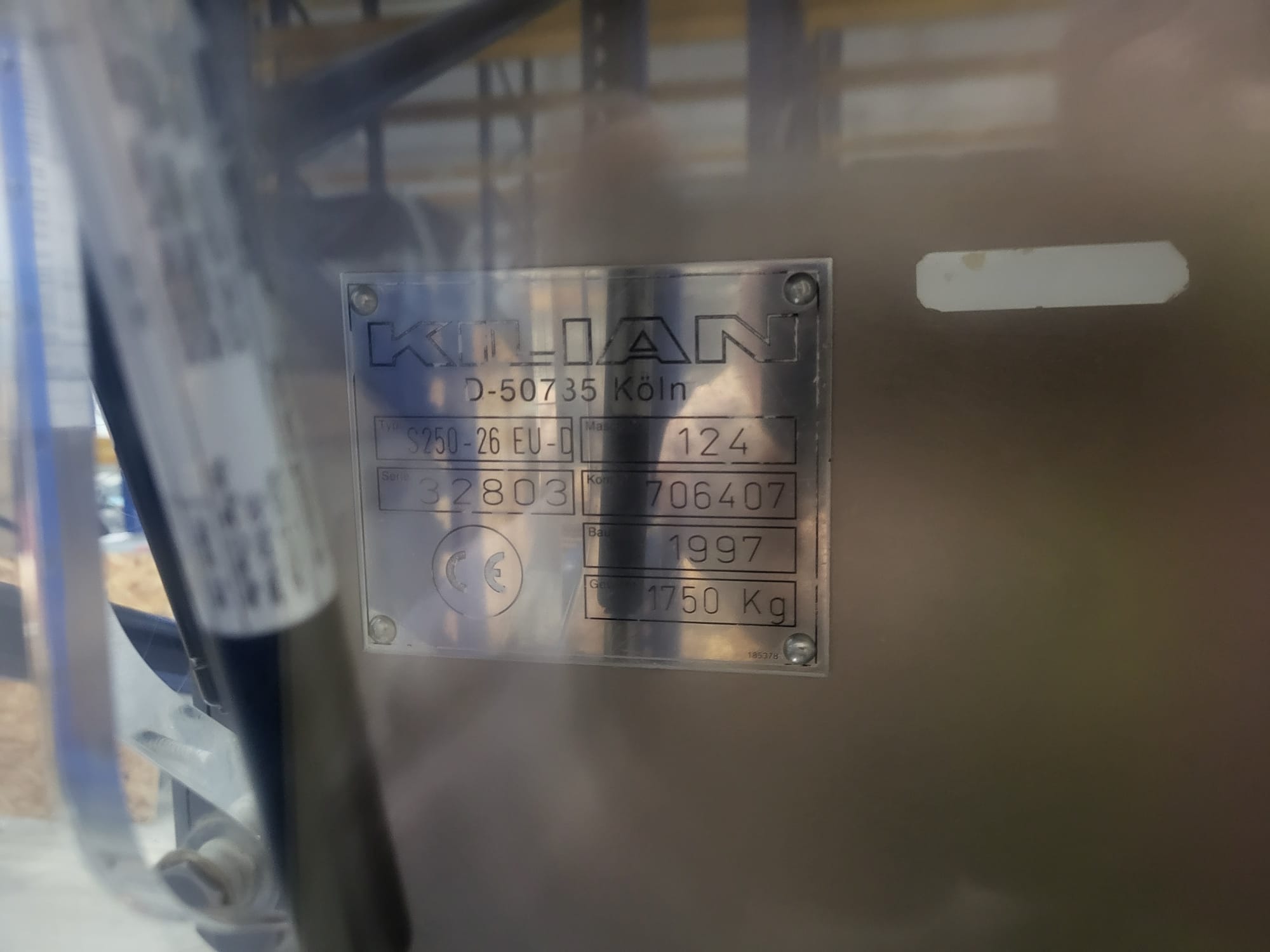 Used Killian Tablet Press Model- S250-26