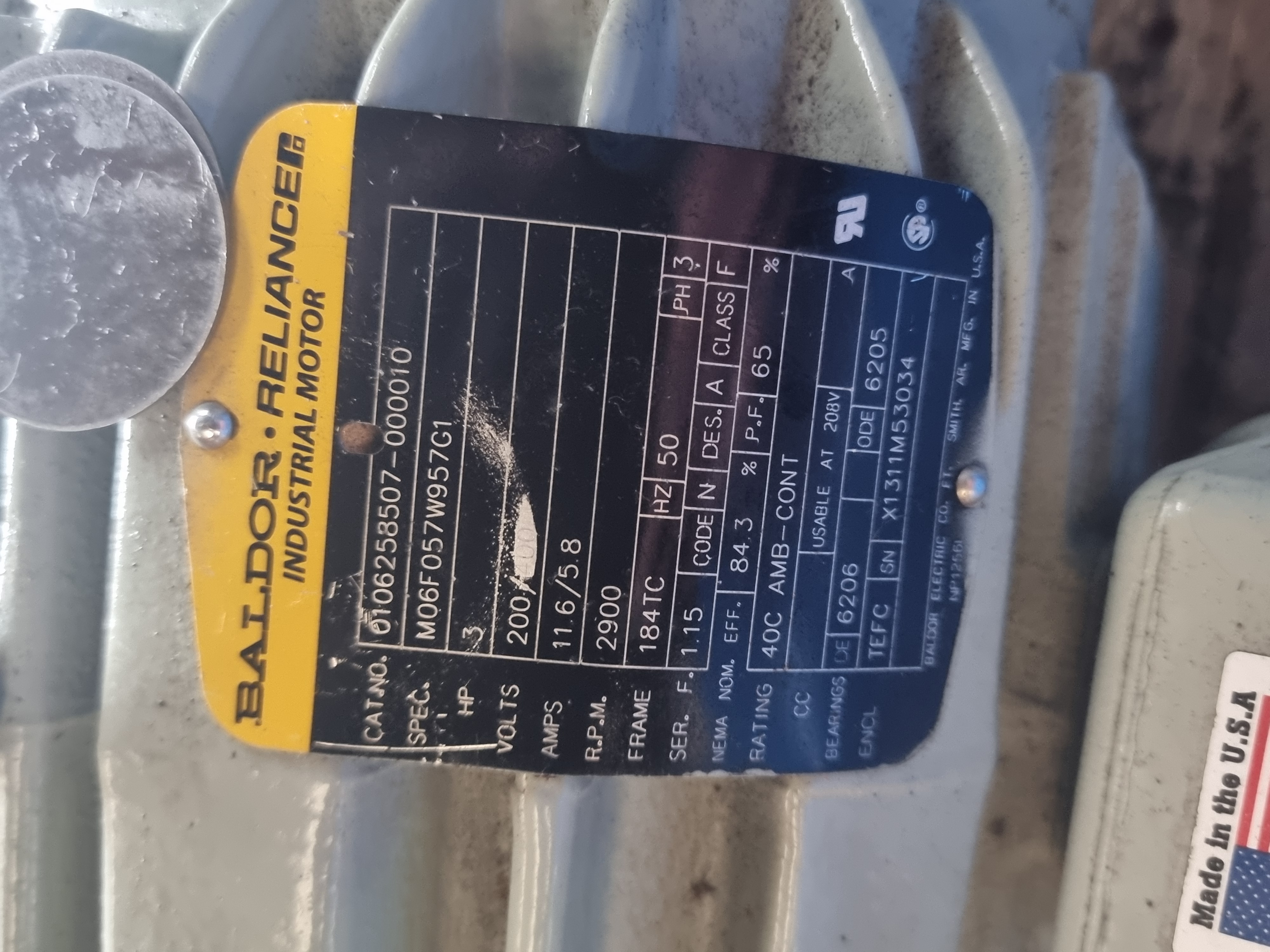 Used Fristam FPX722-130 Stainless Steel Centrifugal Pump | 2" x 1-1/2" c/w Baldor Motor