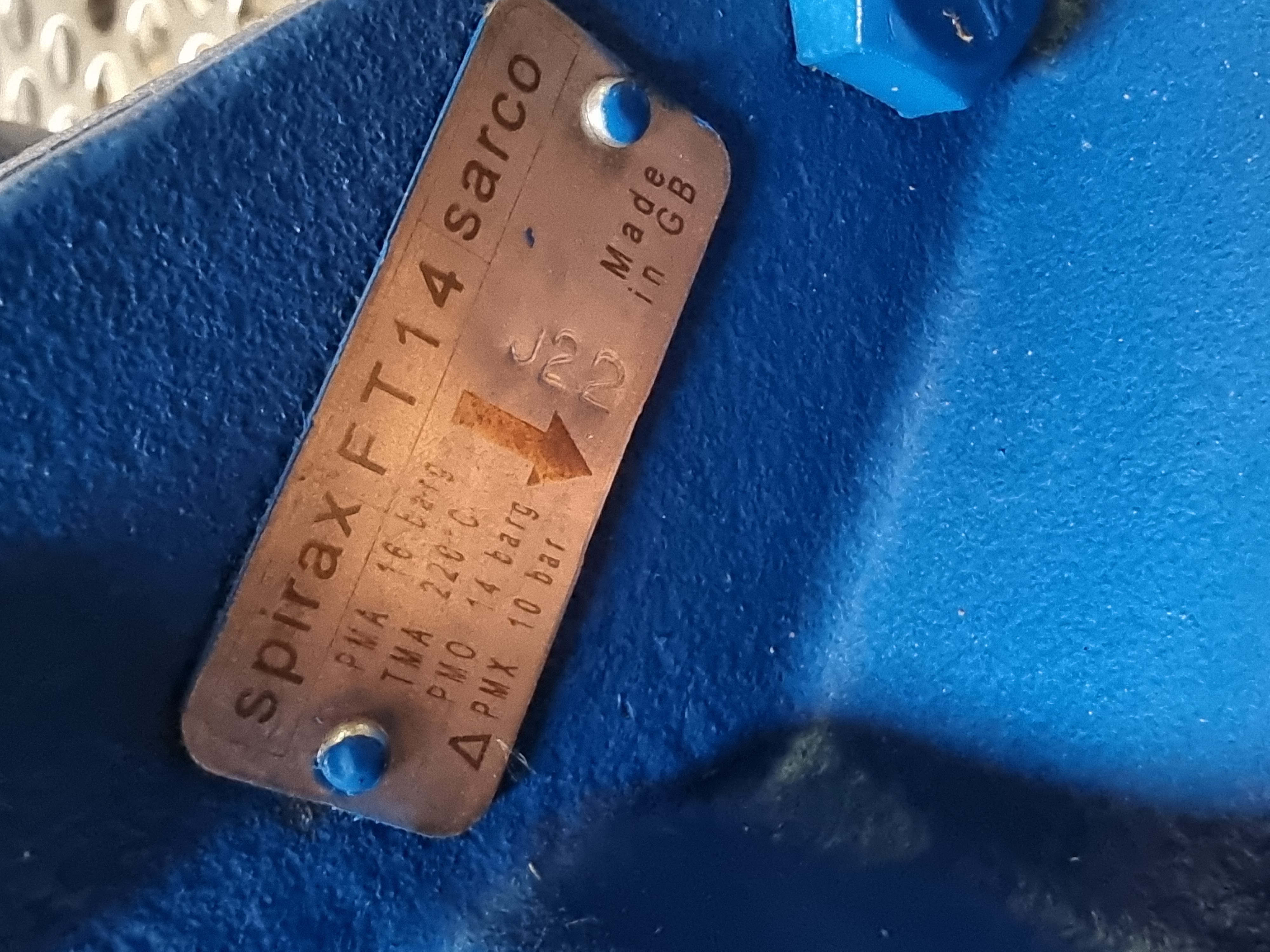 Spirax Sarco FT14 Ball Float Steam Trap 1.5" / 16barg