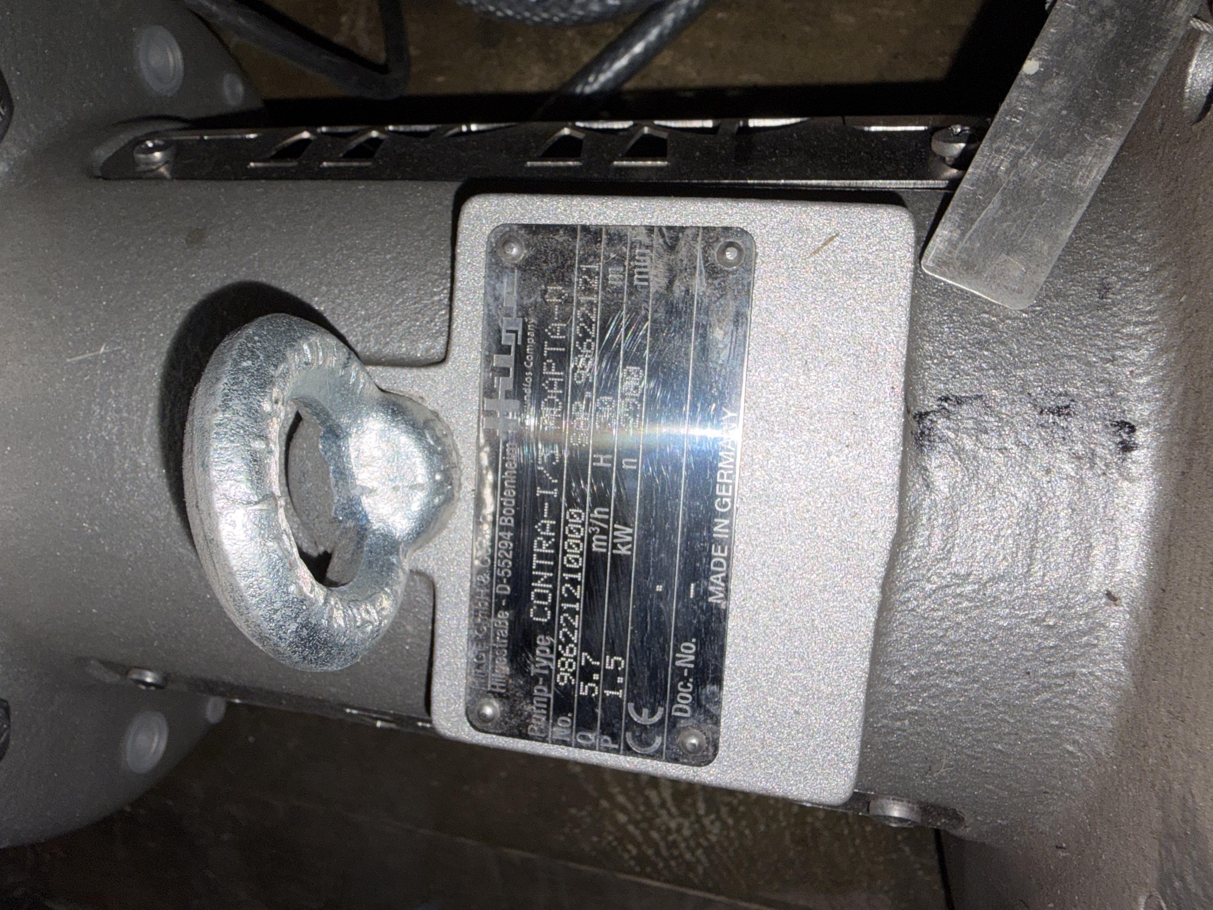 Used GEA Hilge Contra-I/3 ADAPTA Stainless Steel Hygienic Centrifugal Pump – Damaged Connection