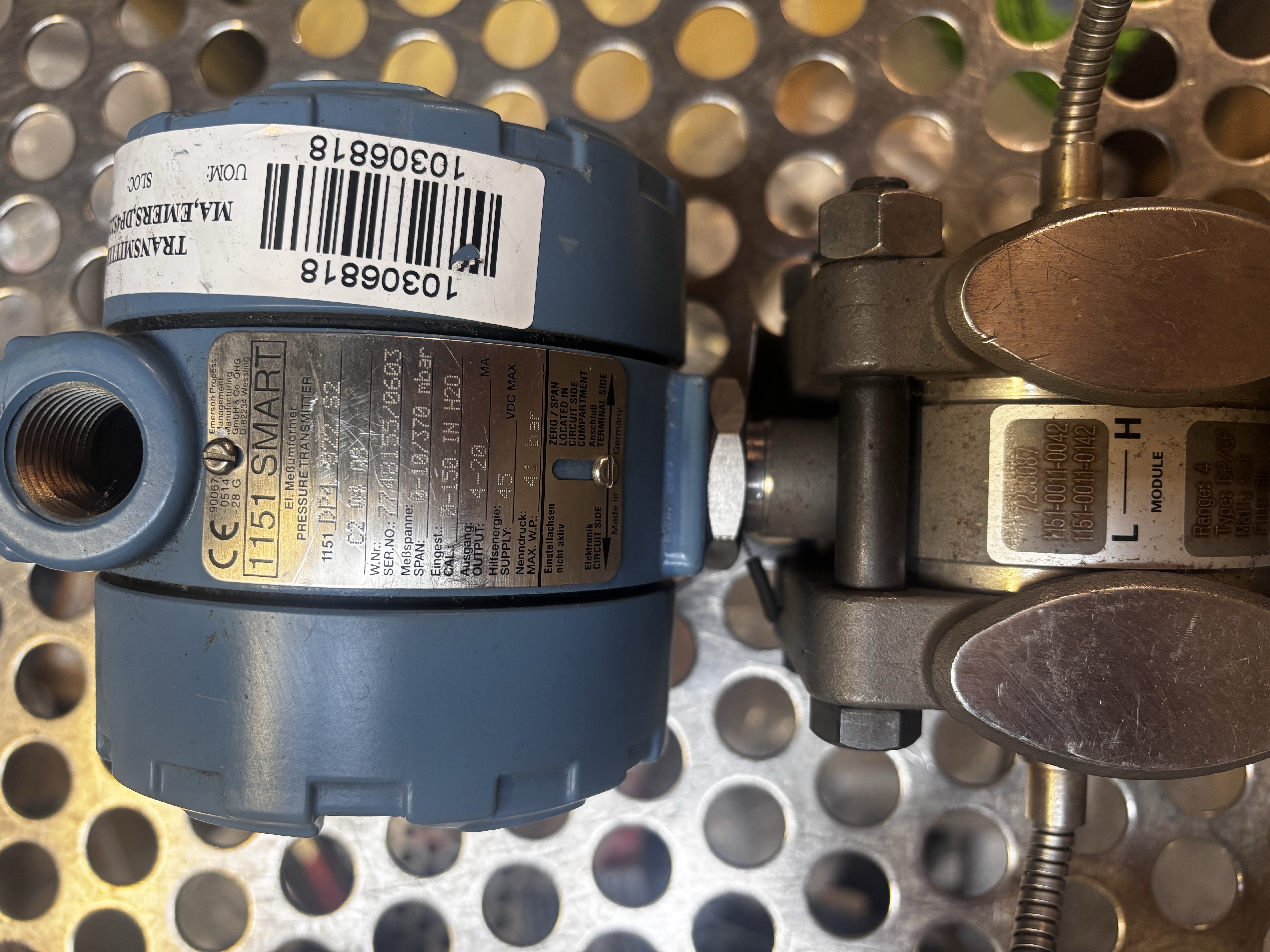 Used Rosemount Pressure Trasmitter 1151 SMART DP4 322 S2 C2 04 08