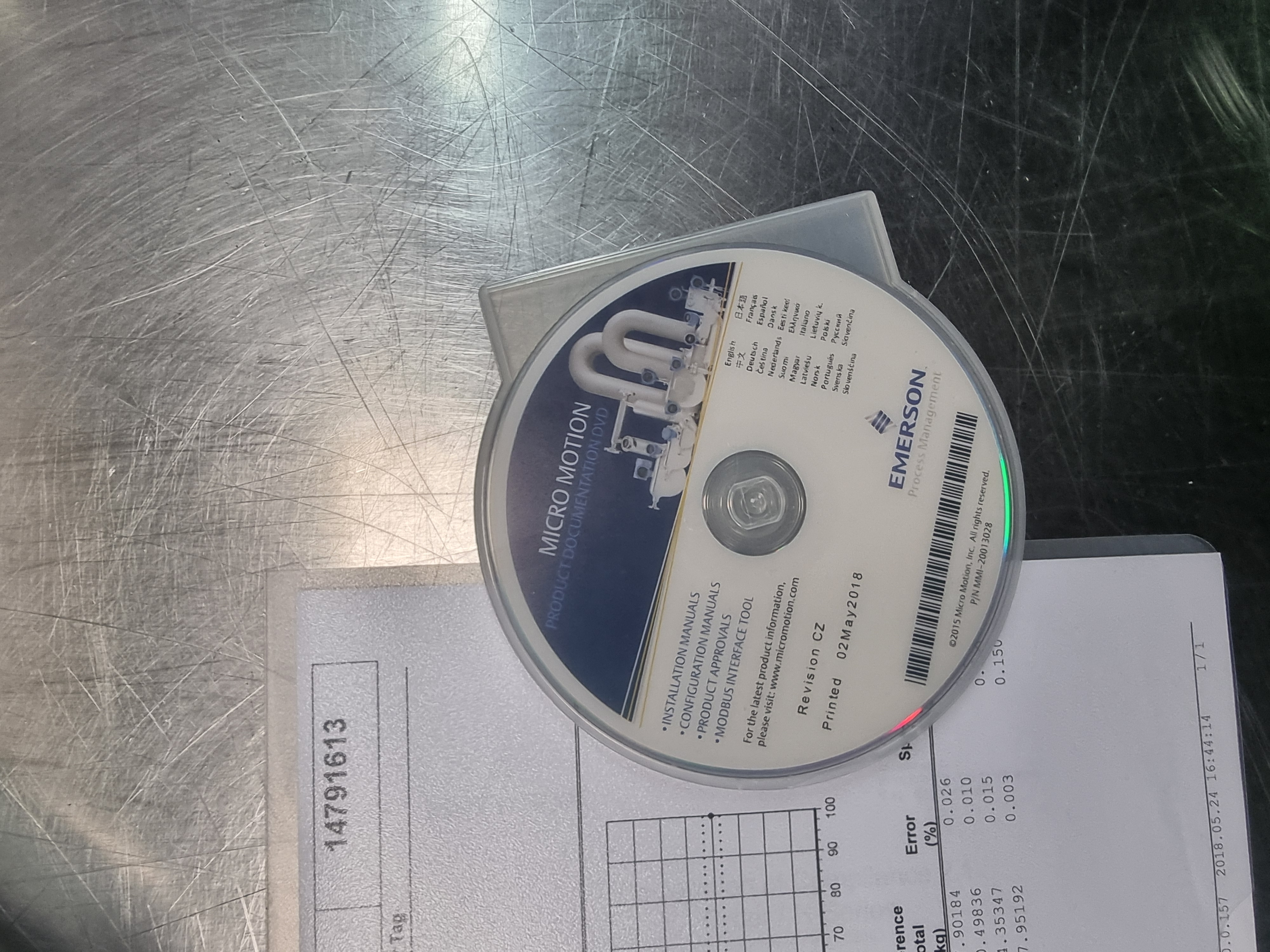 Micro Motion H-Series Hygienic Coriolis Flow Meter P/N: H050 F322NCANEZZZZ 1/2" Tri Clamp