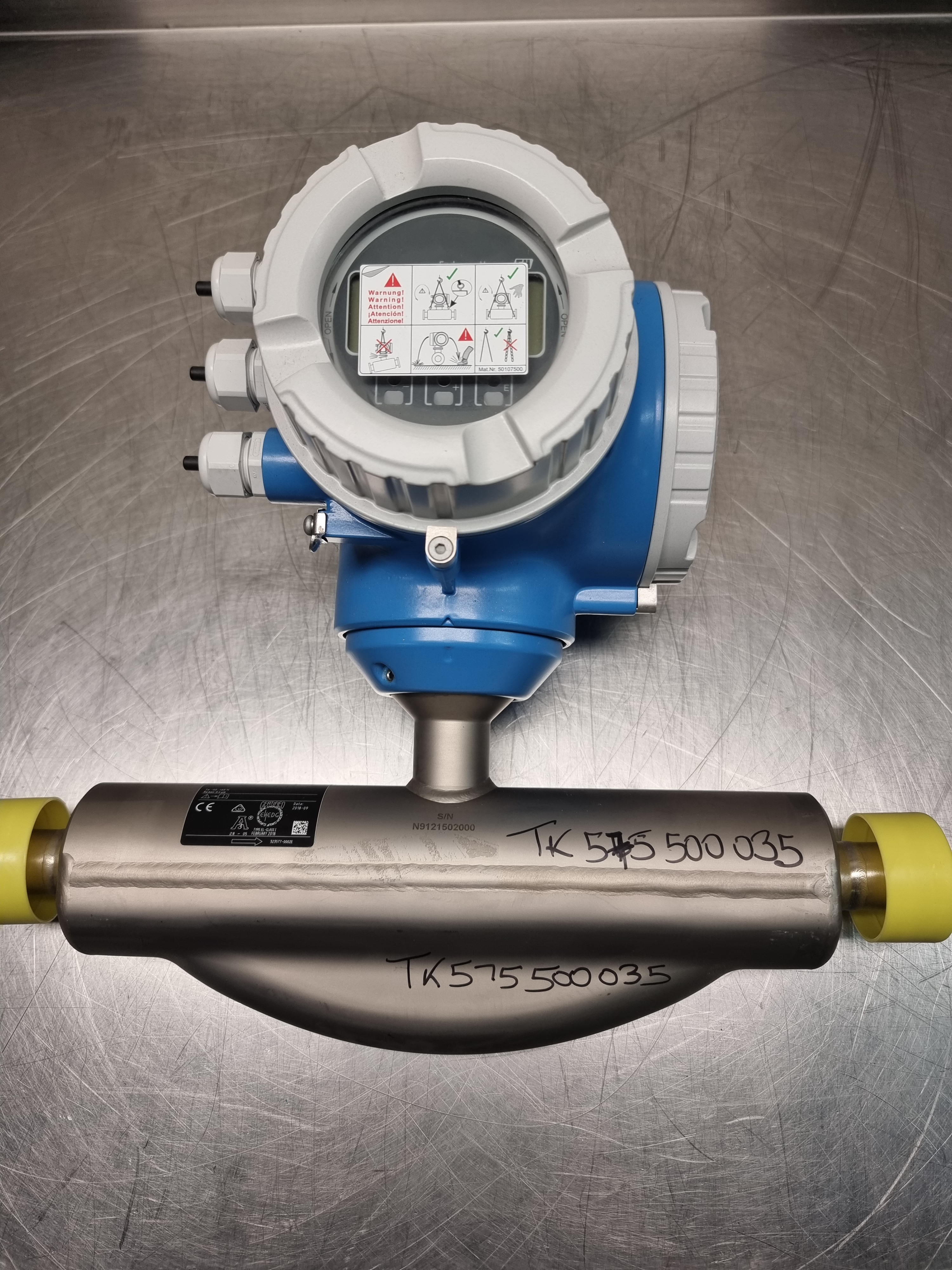 Endress Hauser Promass F Coriolis Flowmeter 8F3B15-A2P1/0 | DN15 / 1/2" Tri Clamp