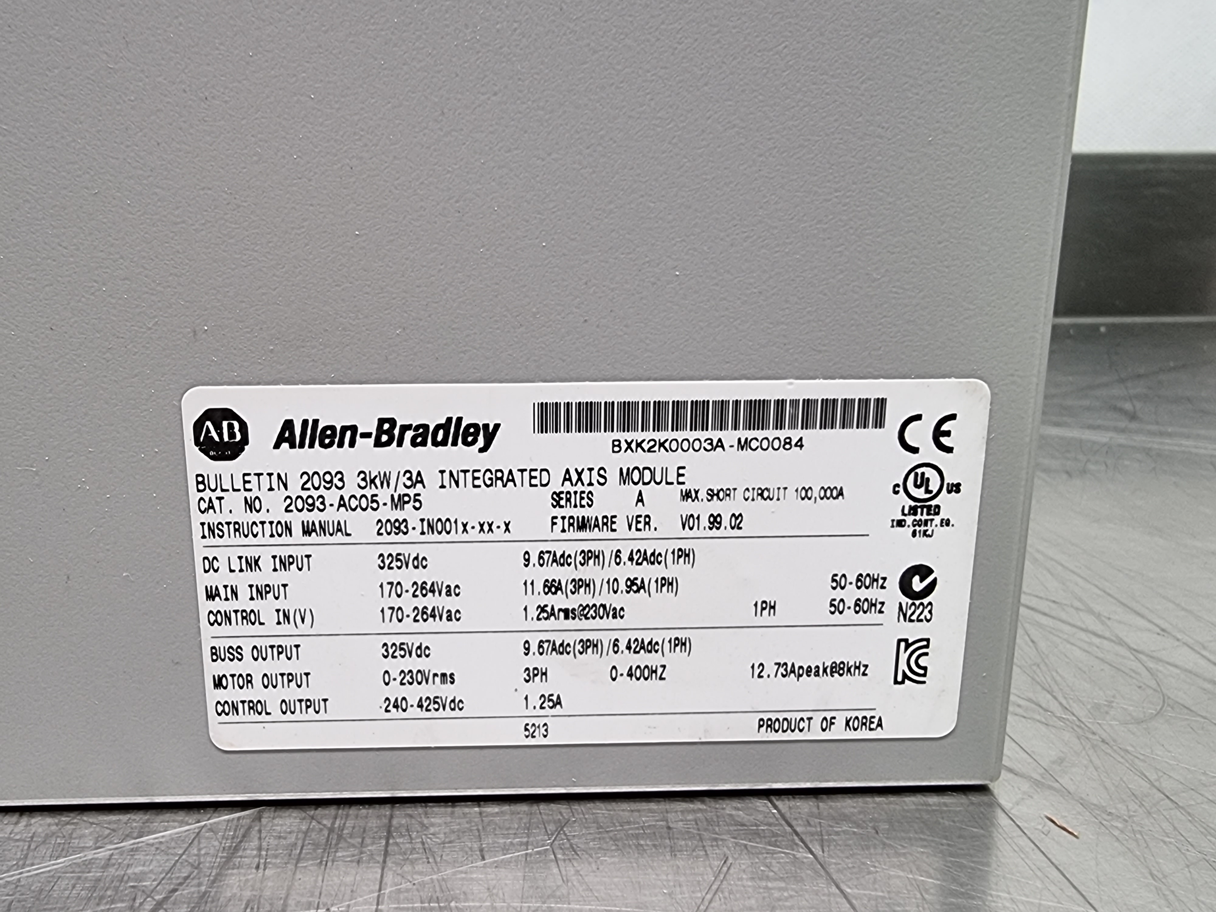 Used Allen Bradley 2093-AC05-MP5 | 2093 3kW/3A Integrated Axis Module