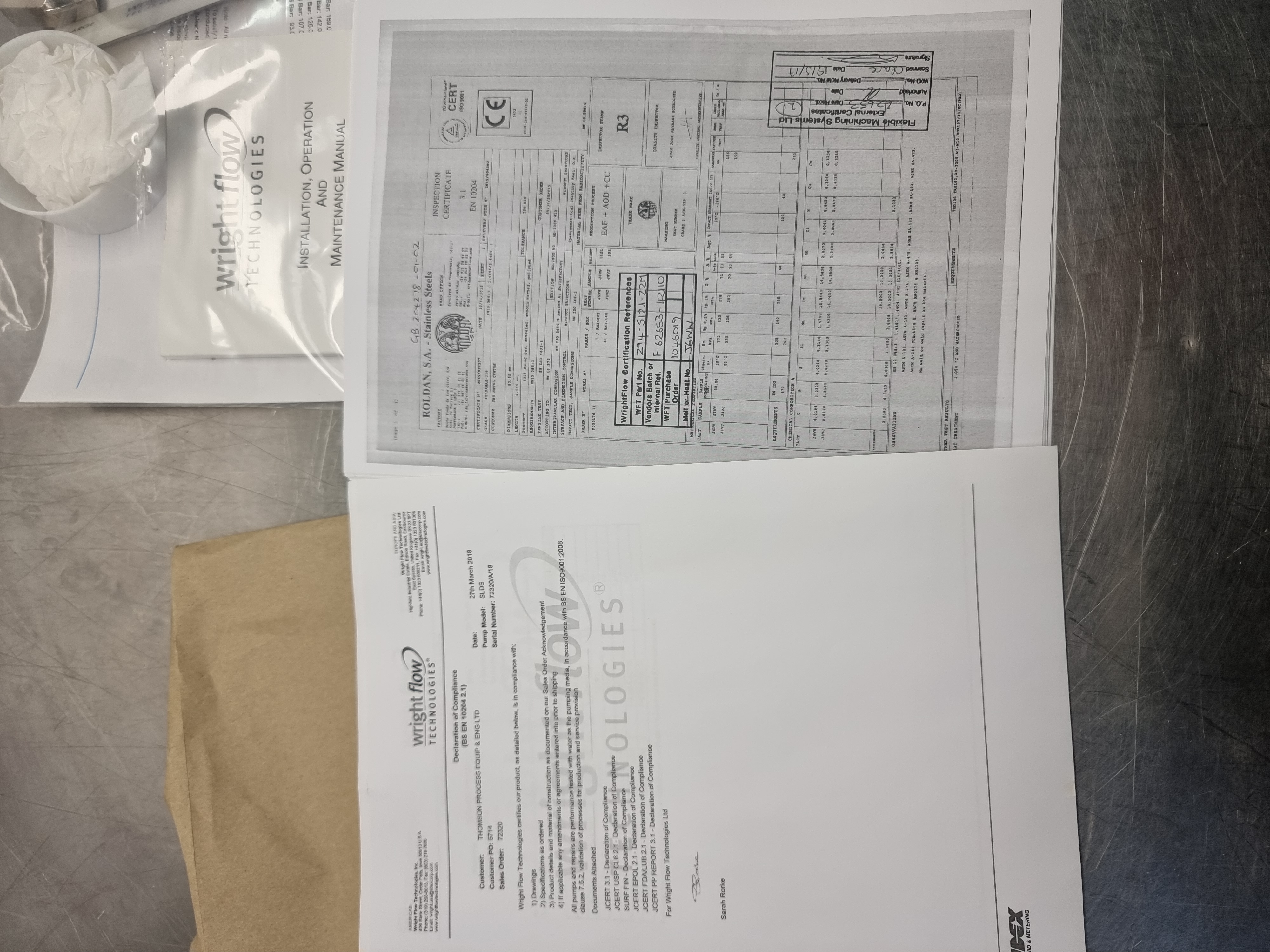 Wright Flow Technologies SLDS / 0352 Rotary Lobe Pump | 1.5" Tri-Clamp | 316L