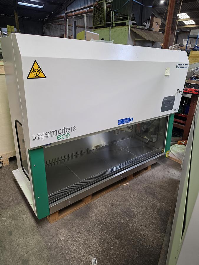 Used BioAir SafeMate ECO 1.8 Class II Biological Safety Cabinet – 1.8m Laboratory Workstation