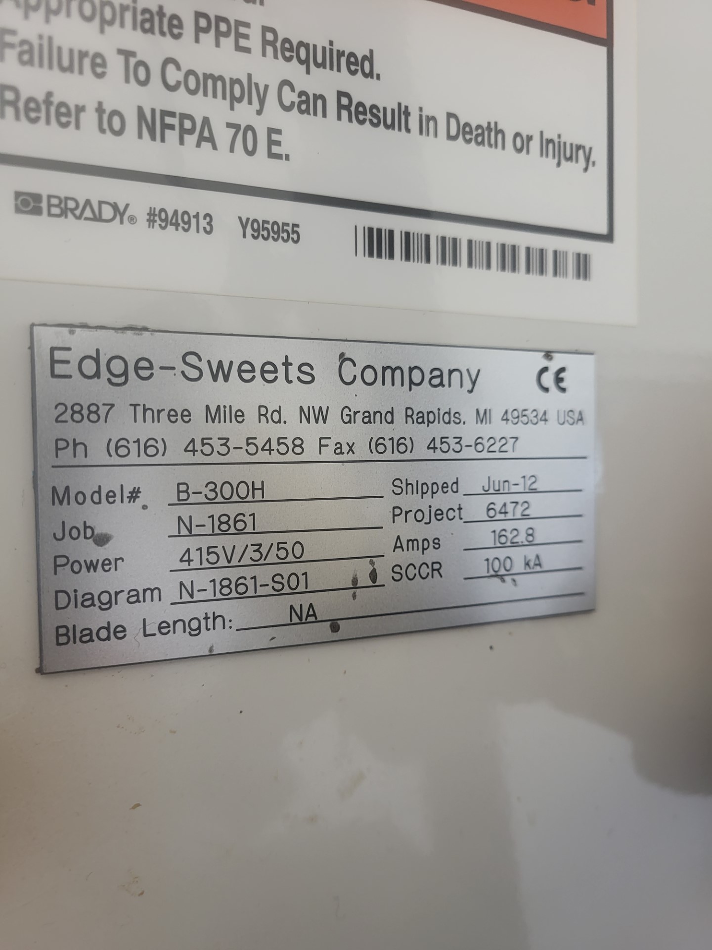 Used ESCO Foam Mixing Machine