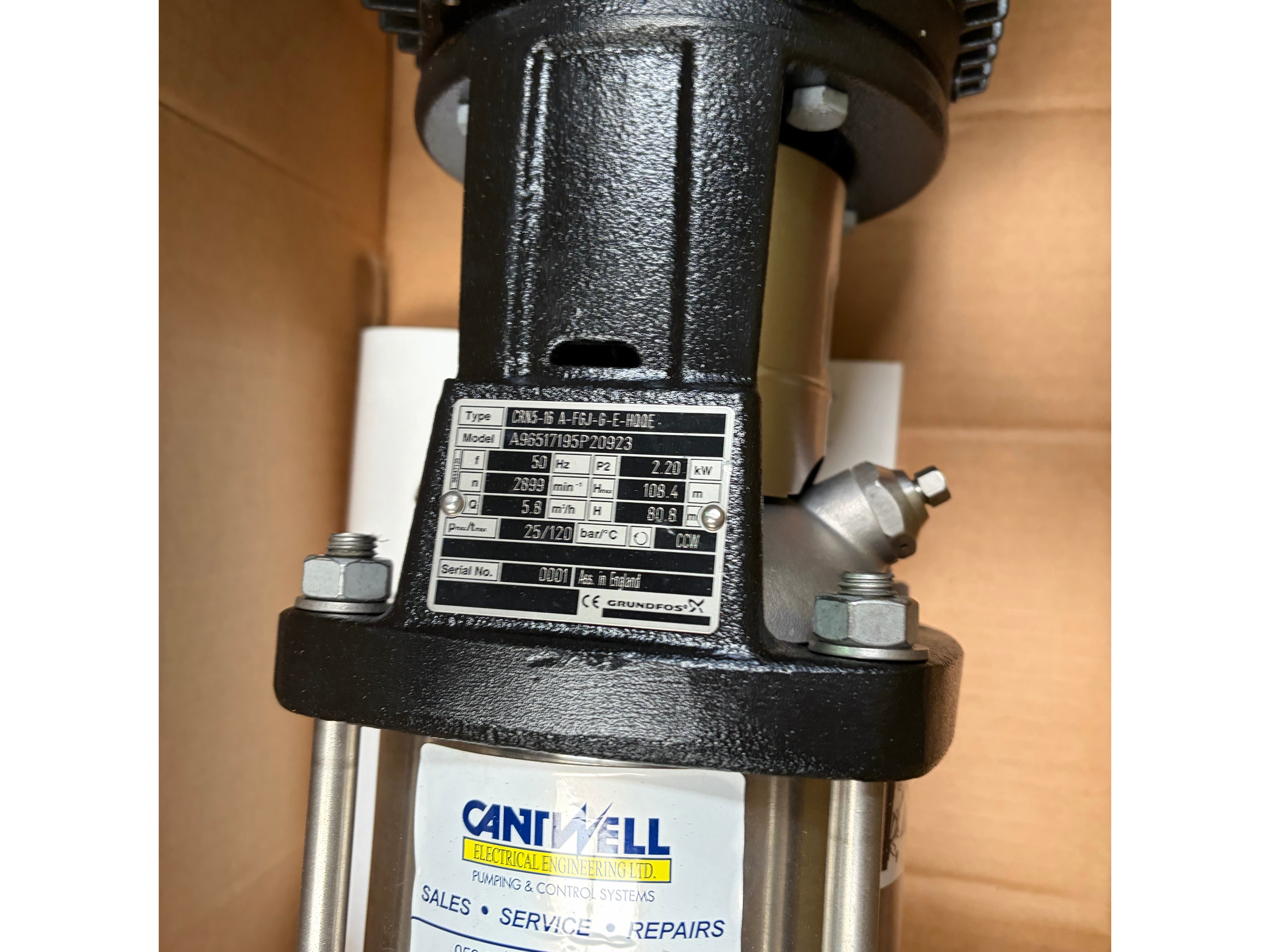 Grundfos CRN5-16 A-FGJ-G-E-HQQE Centrifugal Pump P/N:96517195