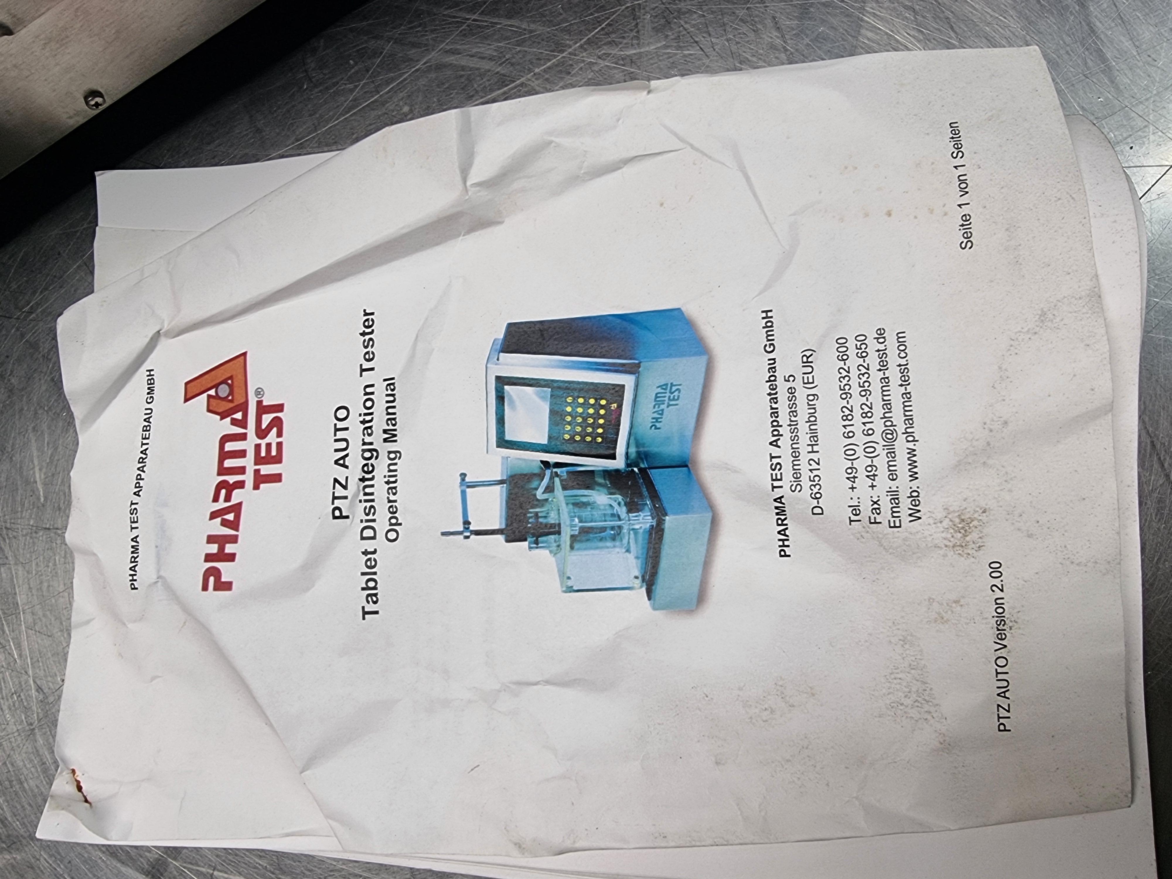 Used Pharma Test GmbH PTZ Auto Disintegration Tester | PTZ A.2EX