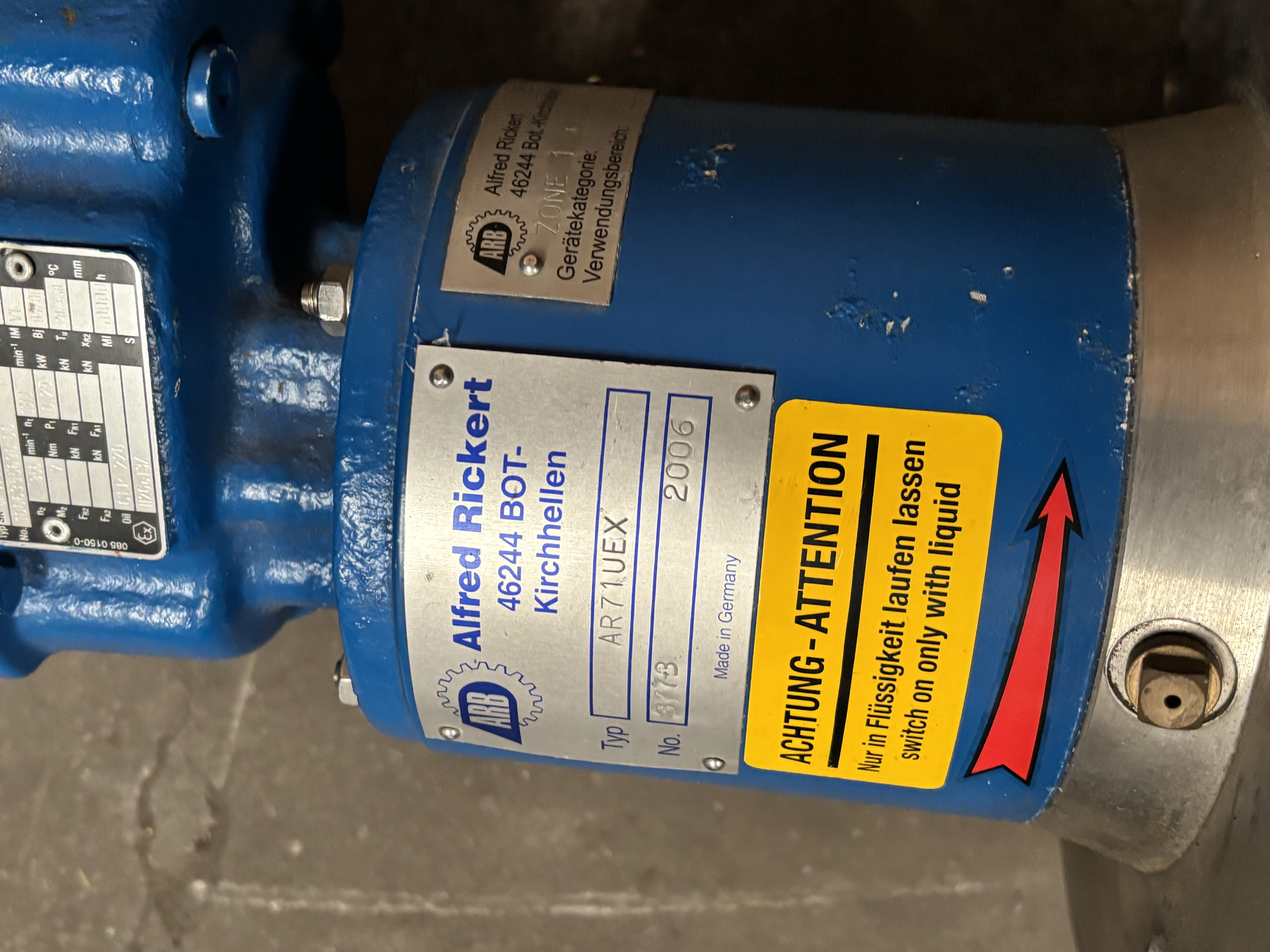 Alfred Rickert Industrial Agitator Type-AR71UEX