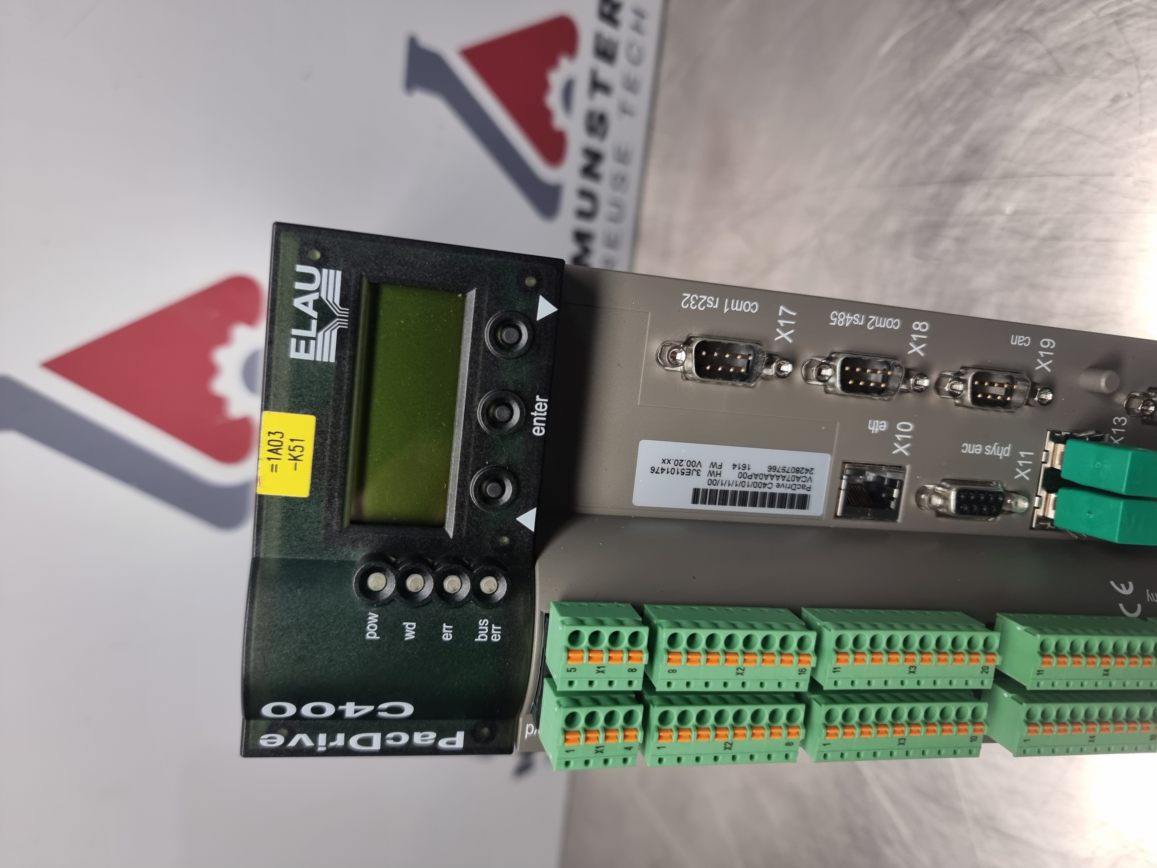 Used Elau VCA07AAAA0AP00 Pac Drive C400 Servo Controller | C400/10/1/1/1/00