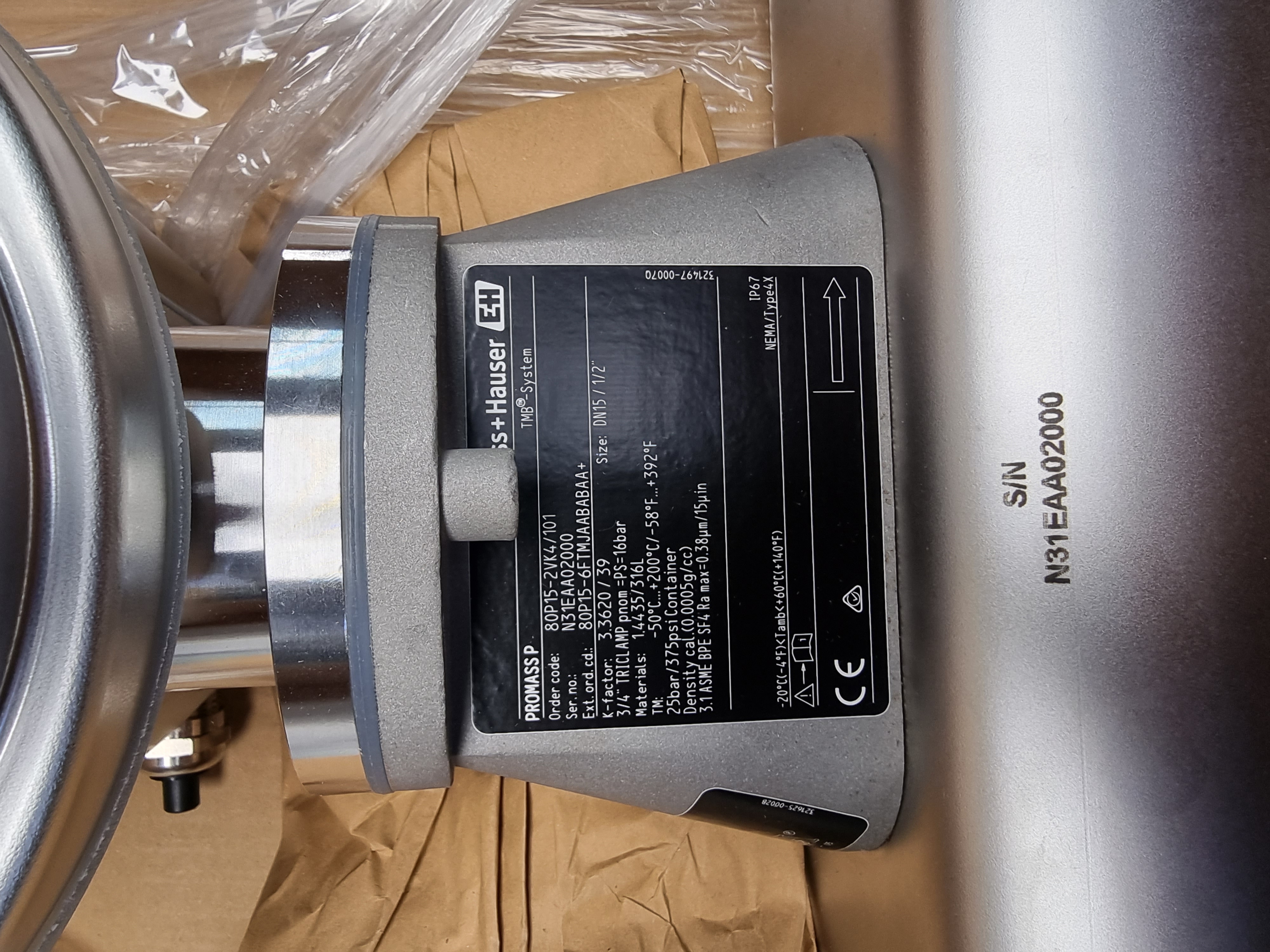 Endress Hauser Promass 80P15 Flowmeter | DN15 / 1/2" | 80P15-2VK4/101