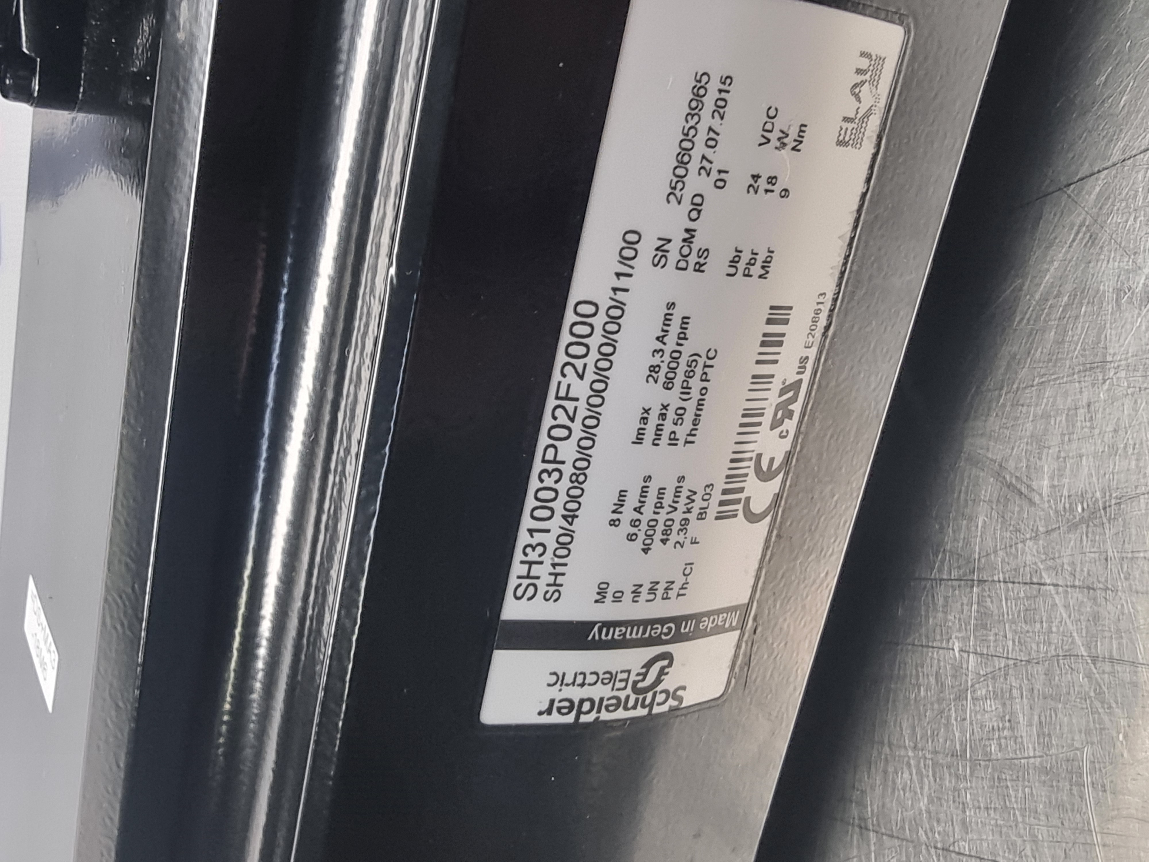 Used Schneider Elau SH31003P02F2000 Servo Motor | SH10040080/0/0/00/00/00/11/00