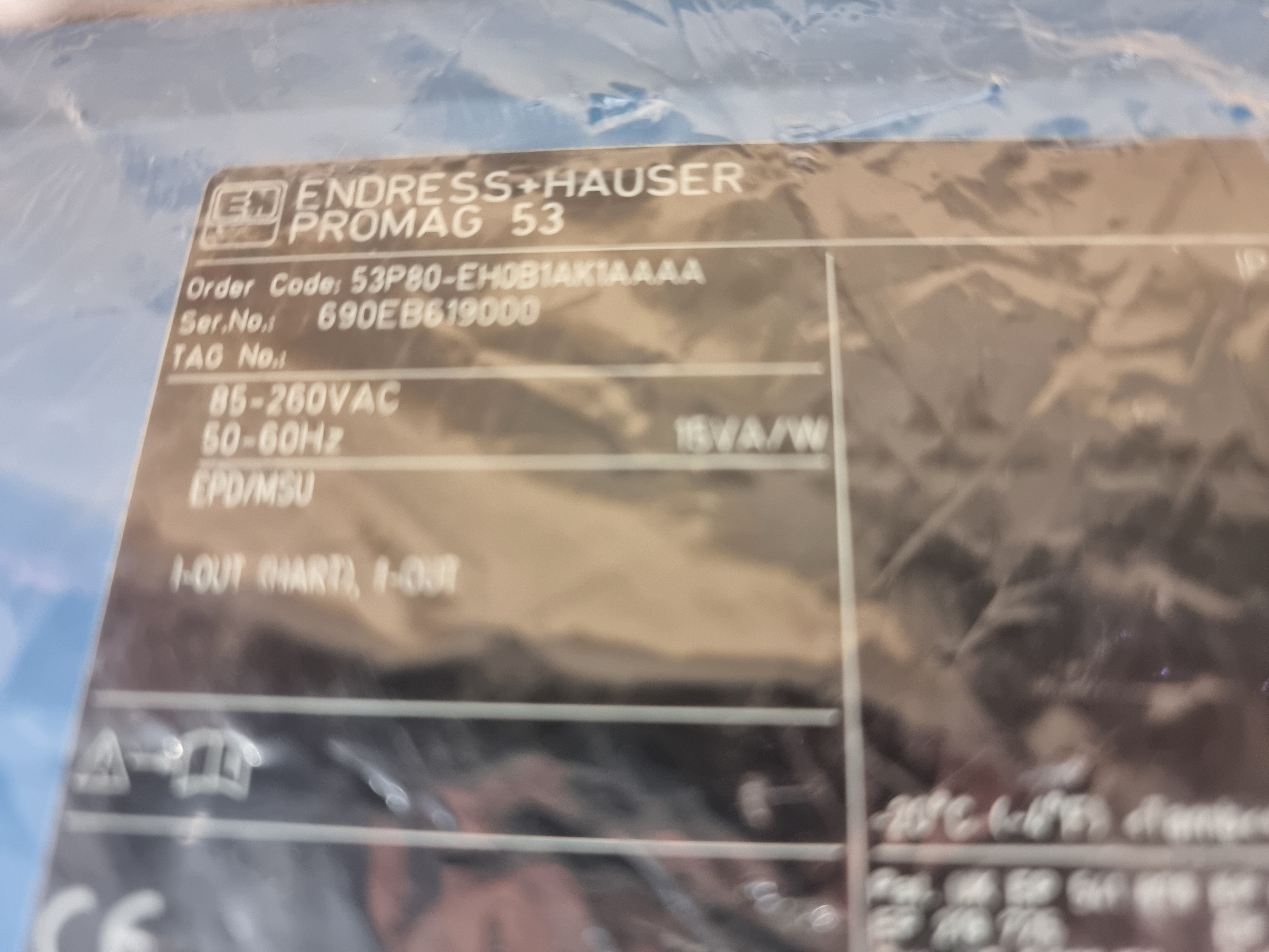 Endress Hauser Promag P Flow Sensor & Transmitter | 53P80 | DN 80 / PN 16