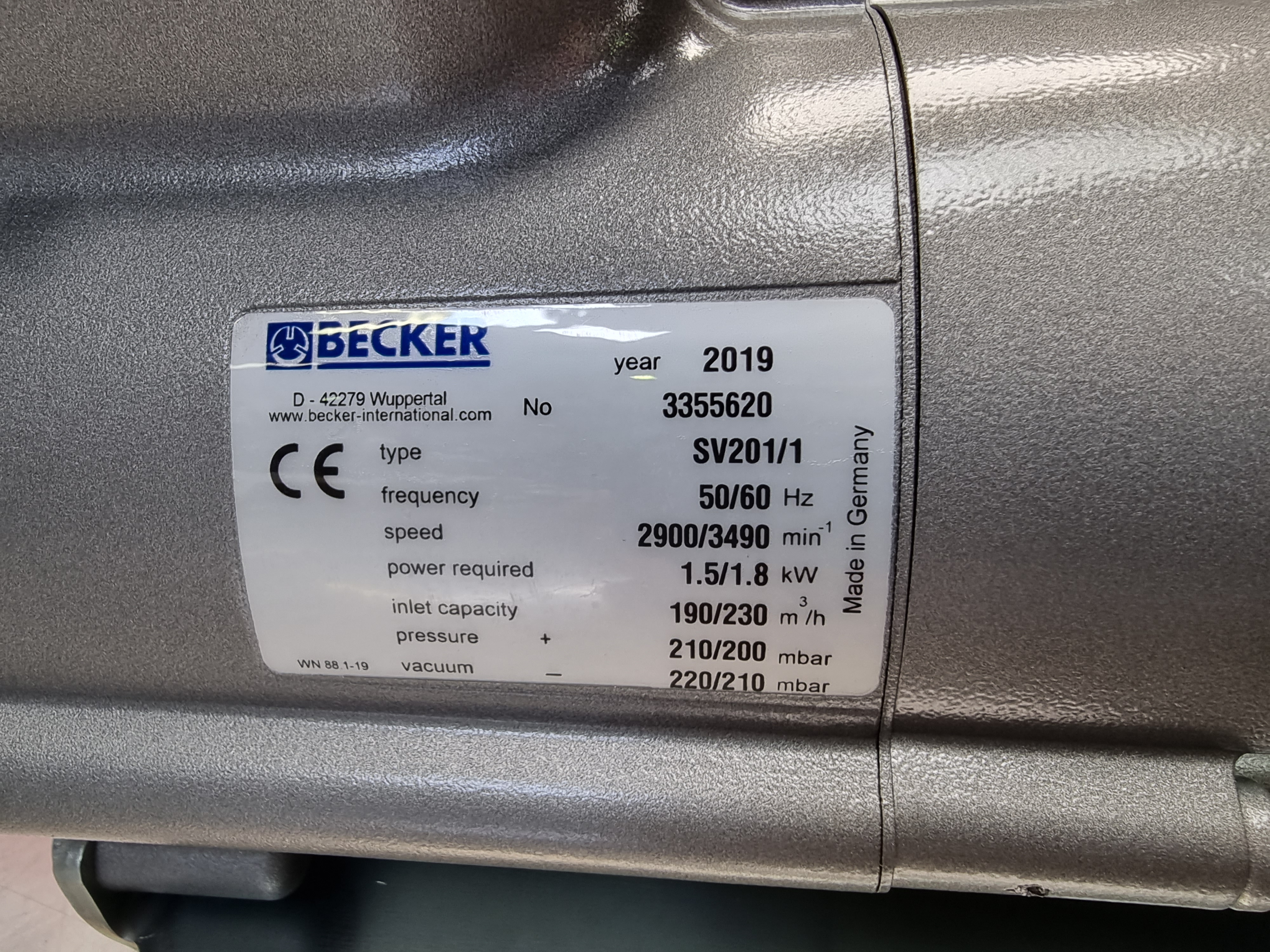 Becker SV 201/1 Side Channel Pump - High Performance