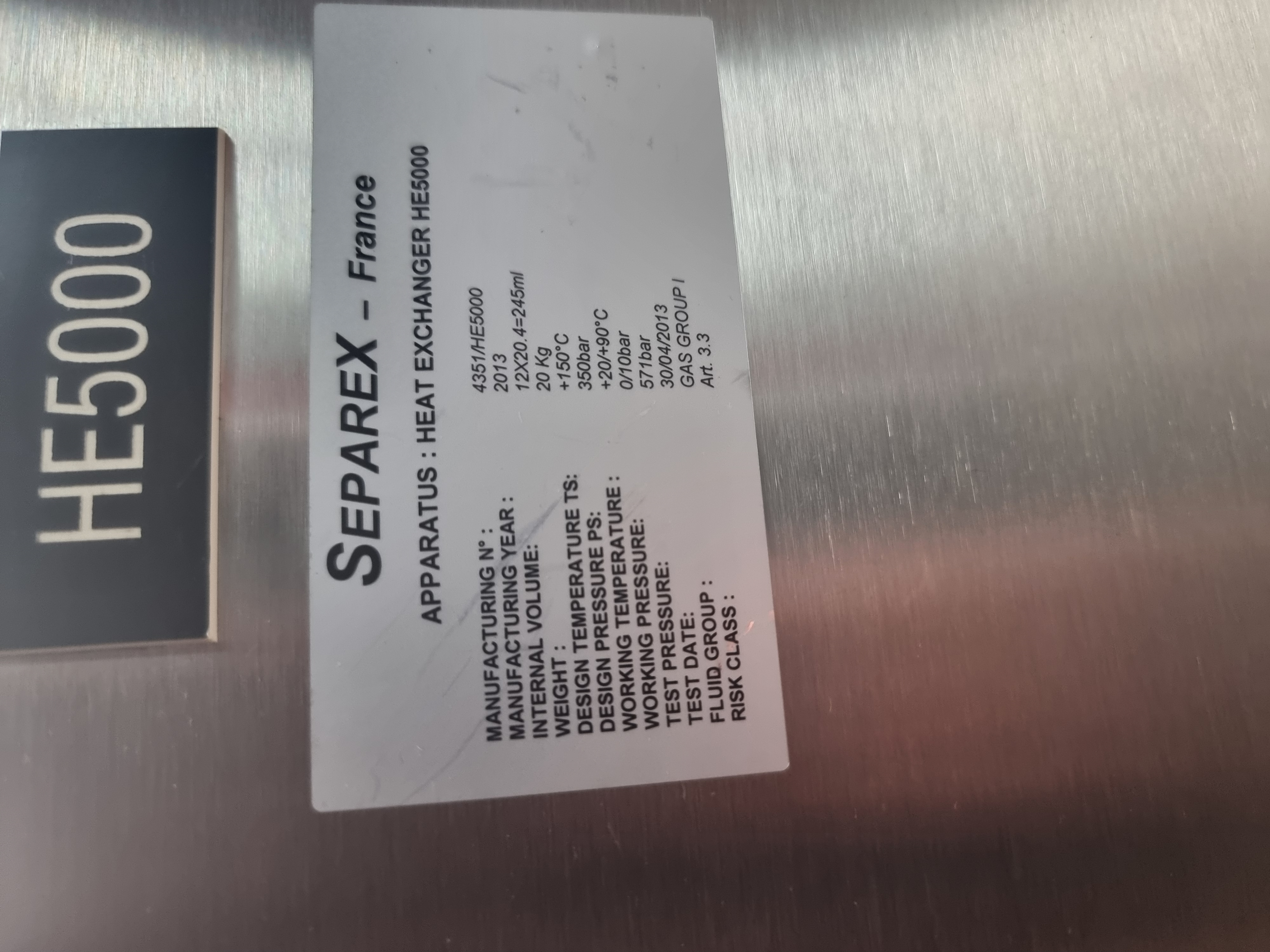 Used Separex France HE5000 | P/N: 4351/HE5000