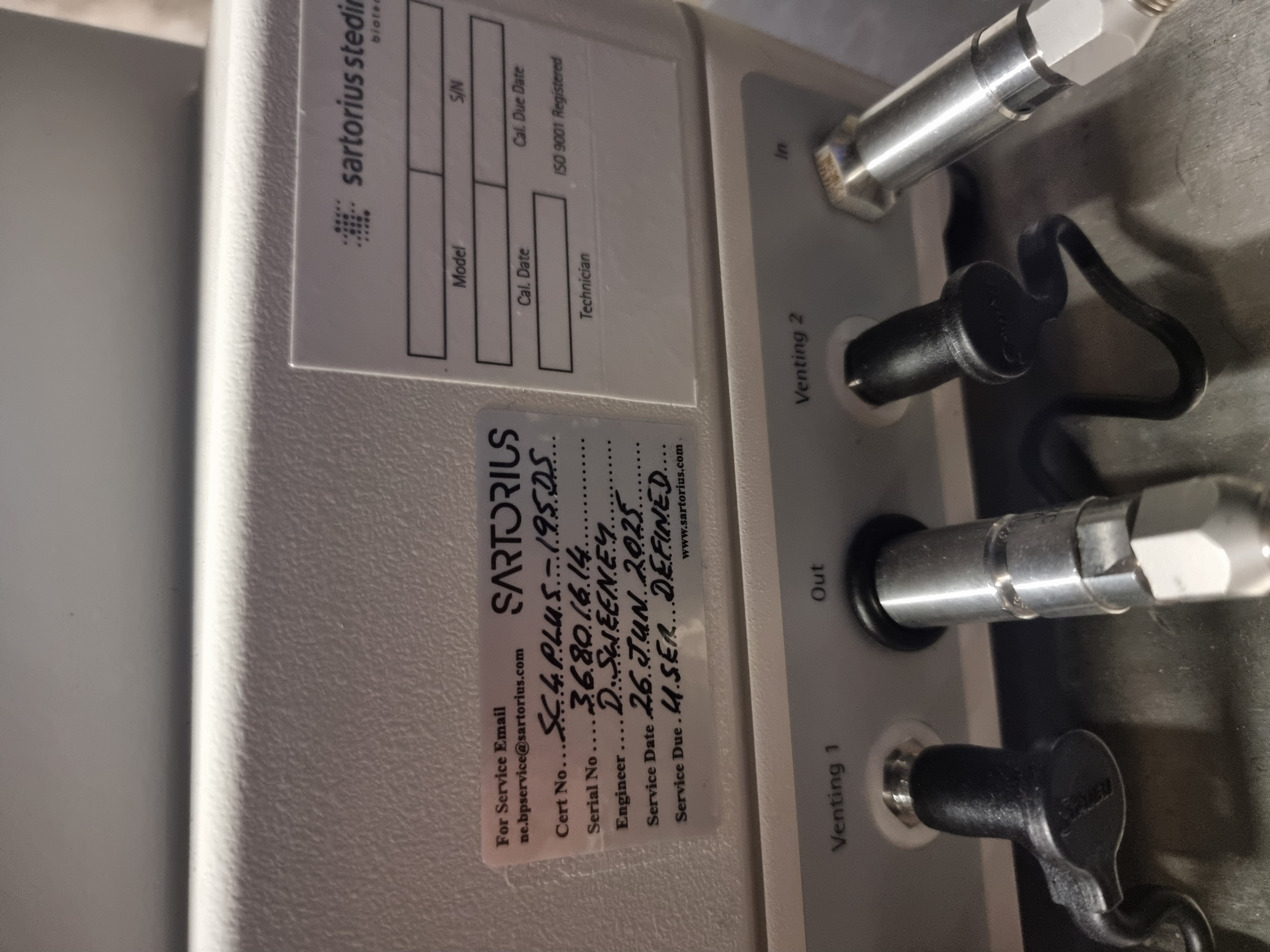 Used Sartorius Sartocheck 4 Plus Bag Tester