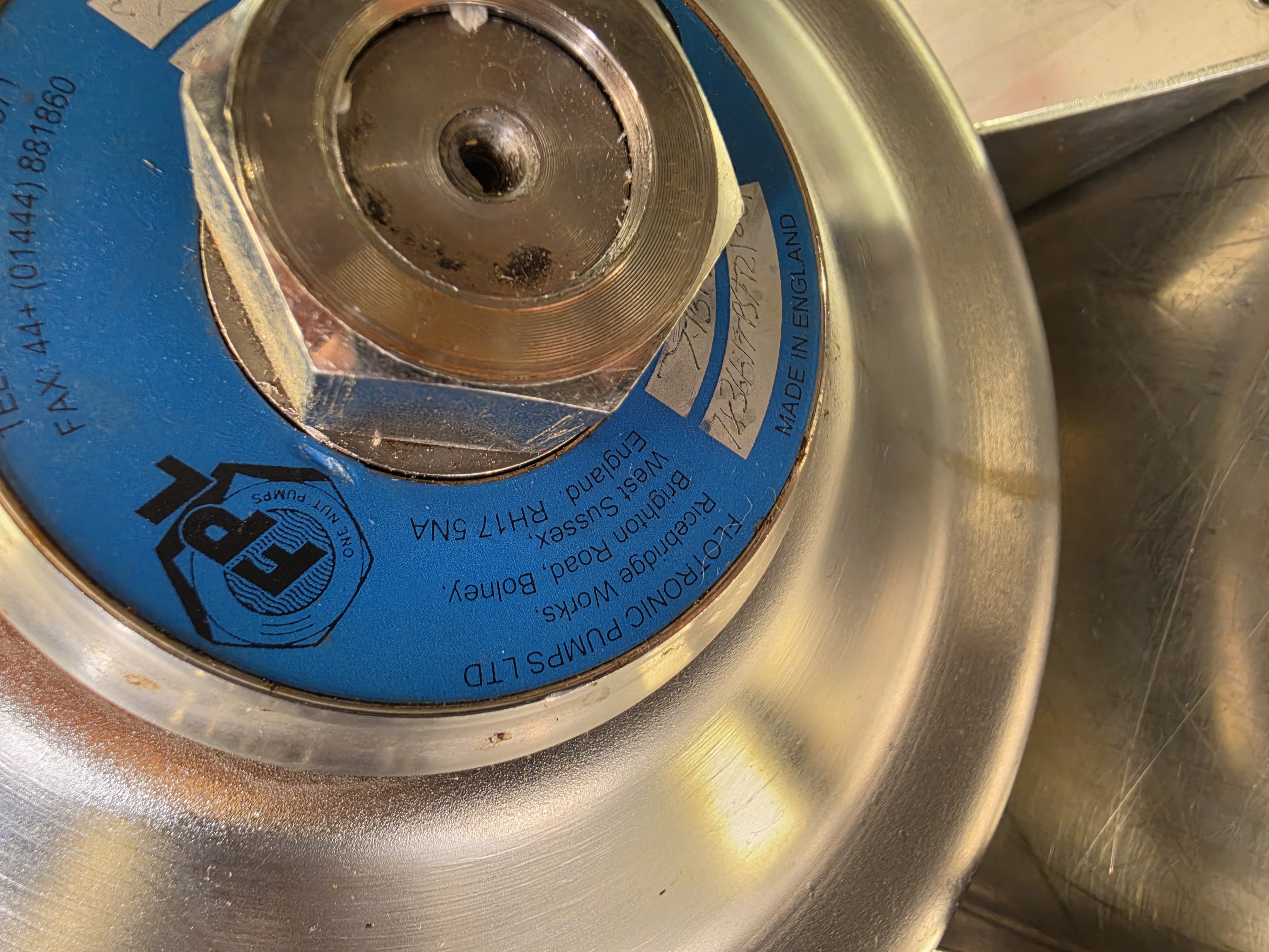 Used FPL Flotronic One-Nut Stainless Steel Diaphragm Pump | Tri Clamp