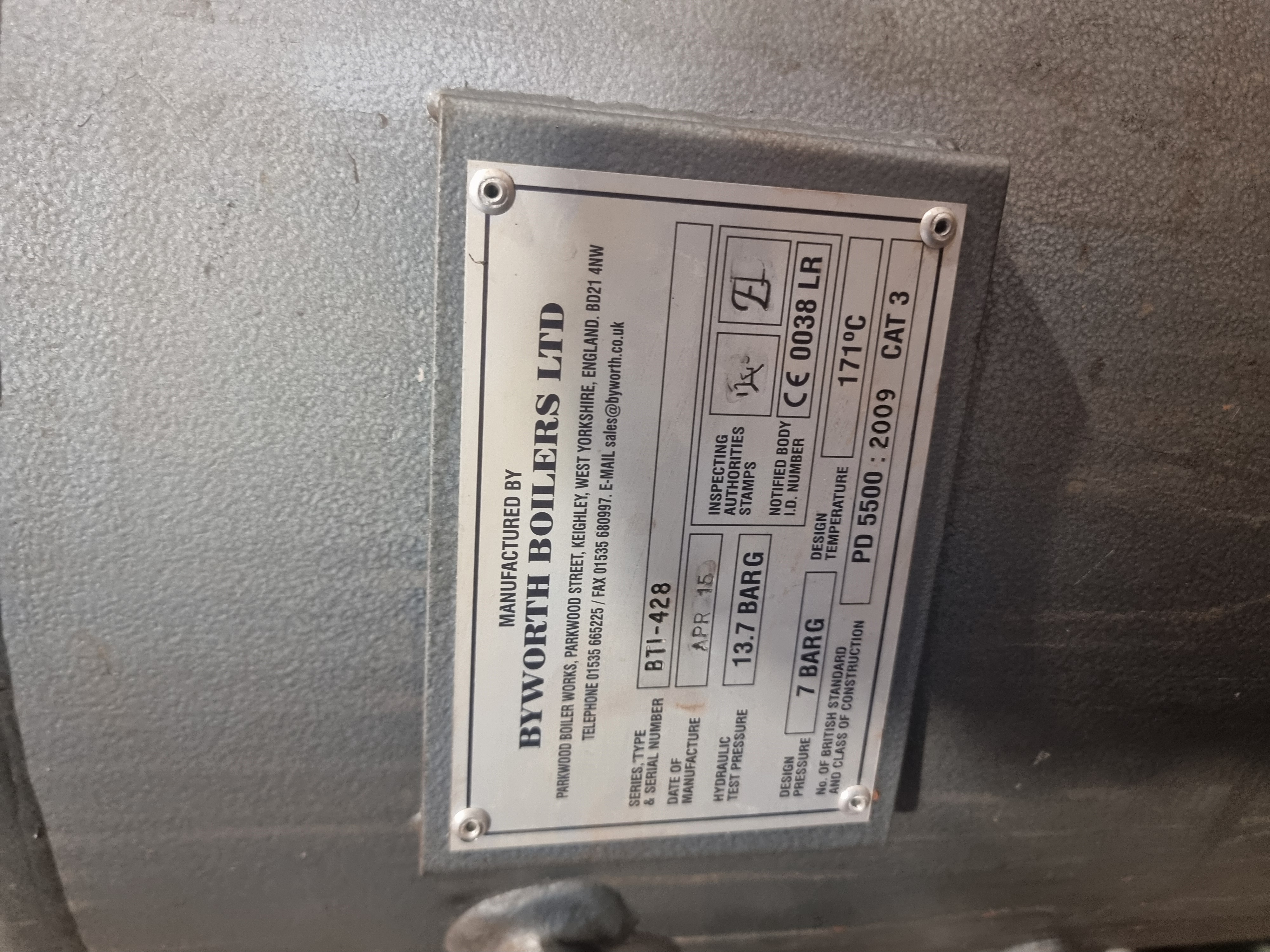 Used Dennis Baldwin & Sons MXI500-57 Boiler | 2002