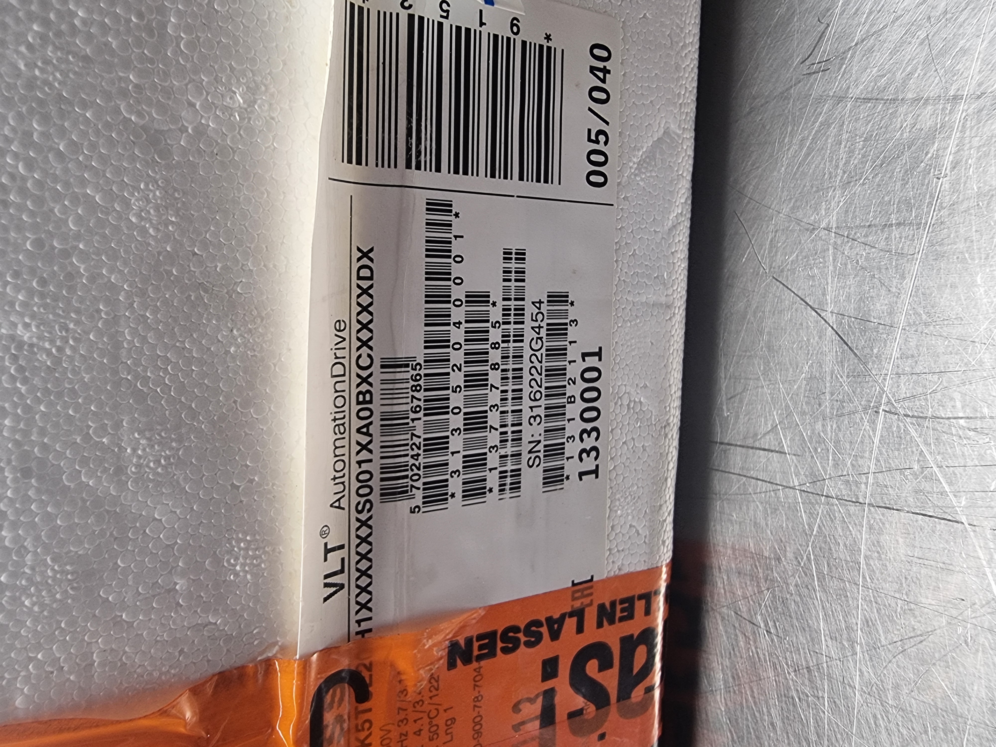 Used Danfoss VLT Inverter 1.5 kW | P/N: 131B2113 | Krones P/N: 0-900-78-704-5