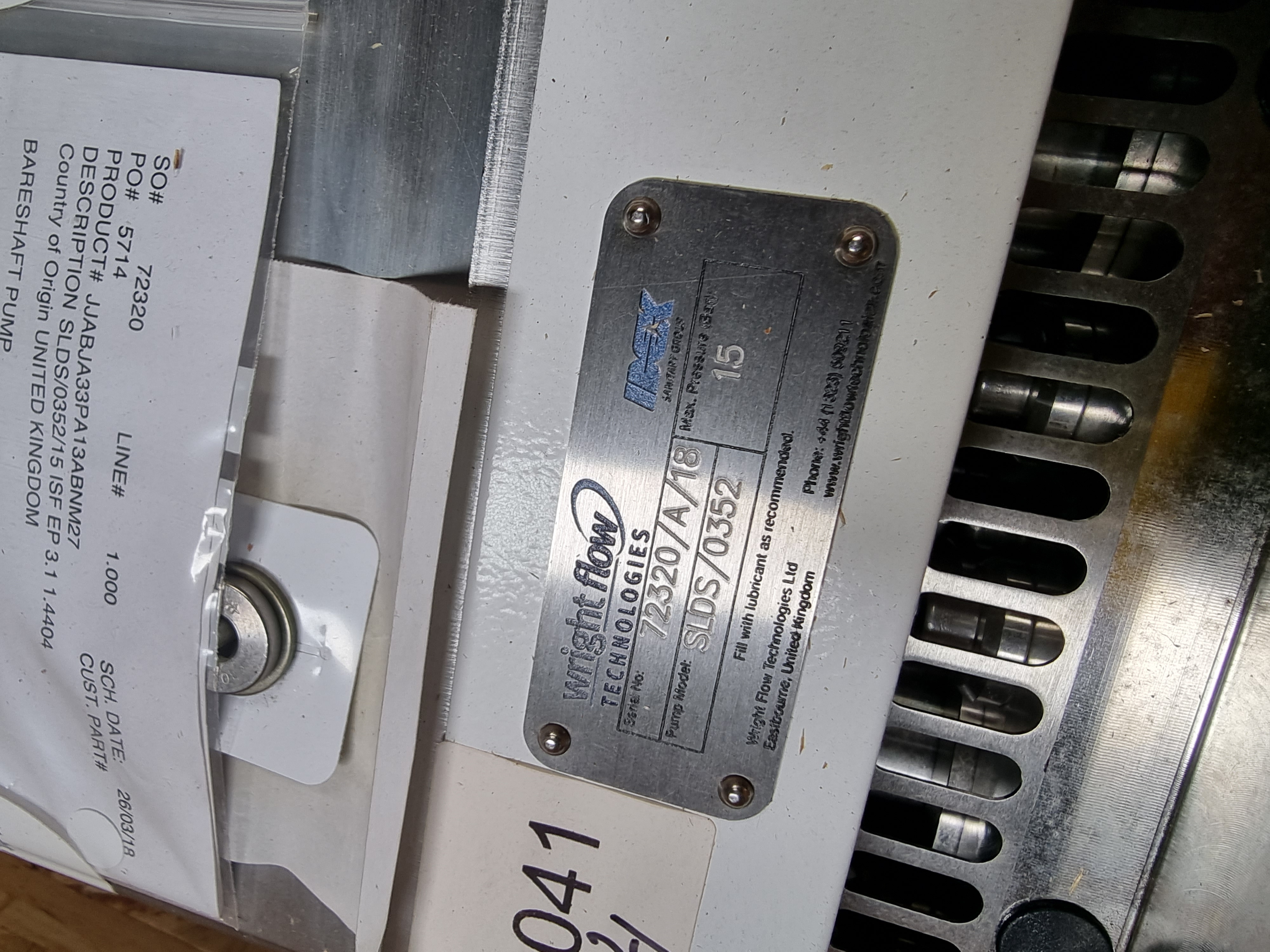 Wright Flow Technologies SLDS / 0352 Rotary Lobe Pump | 1.5" Tri-Clamp | 316L