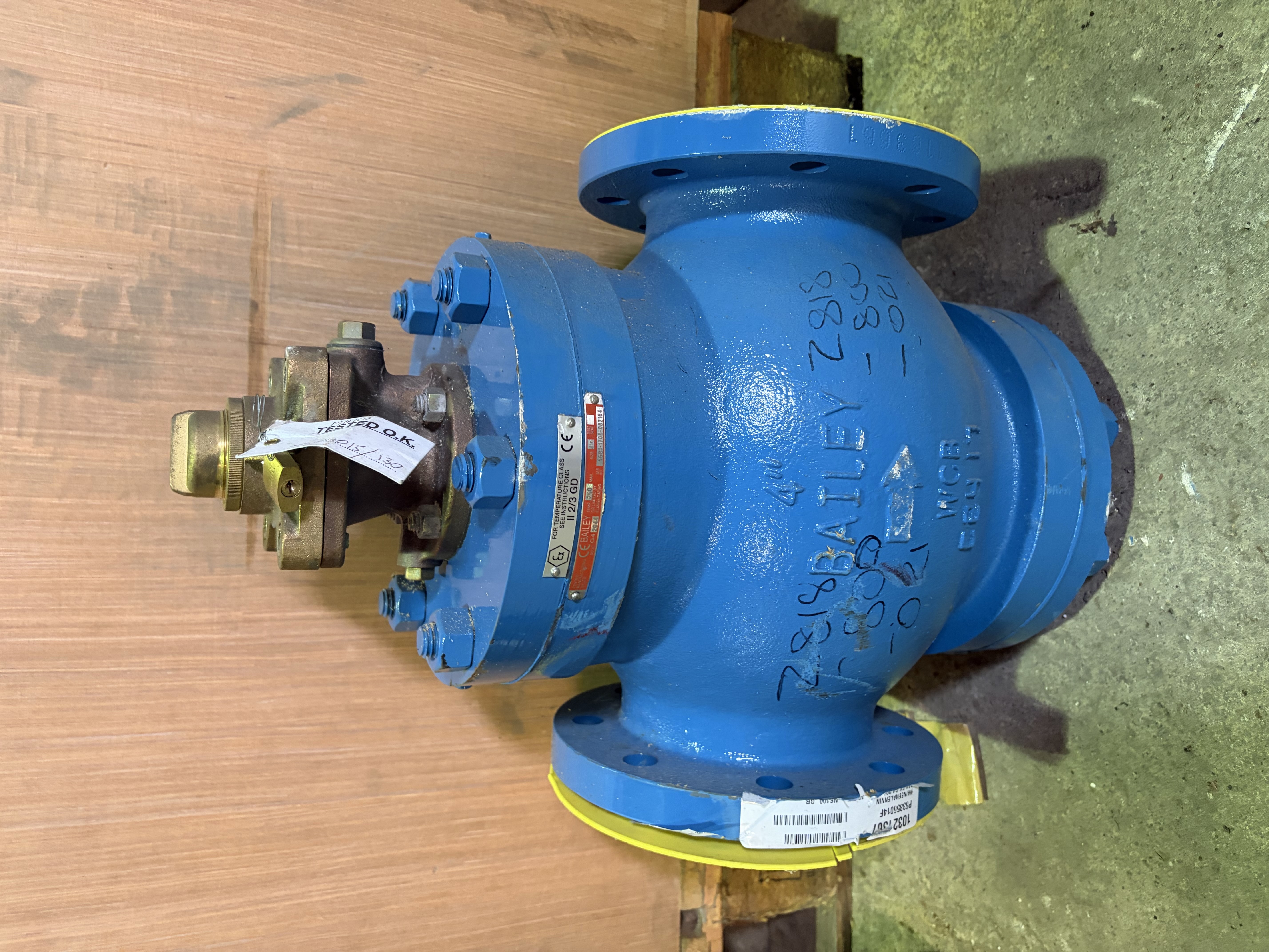 Bailey G4 4" Pressure Reducing Valve S/N-5GB1-1706-082164