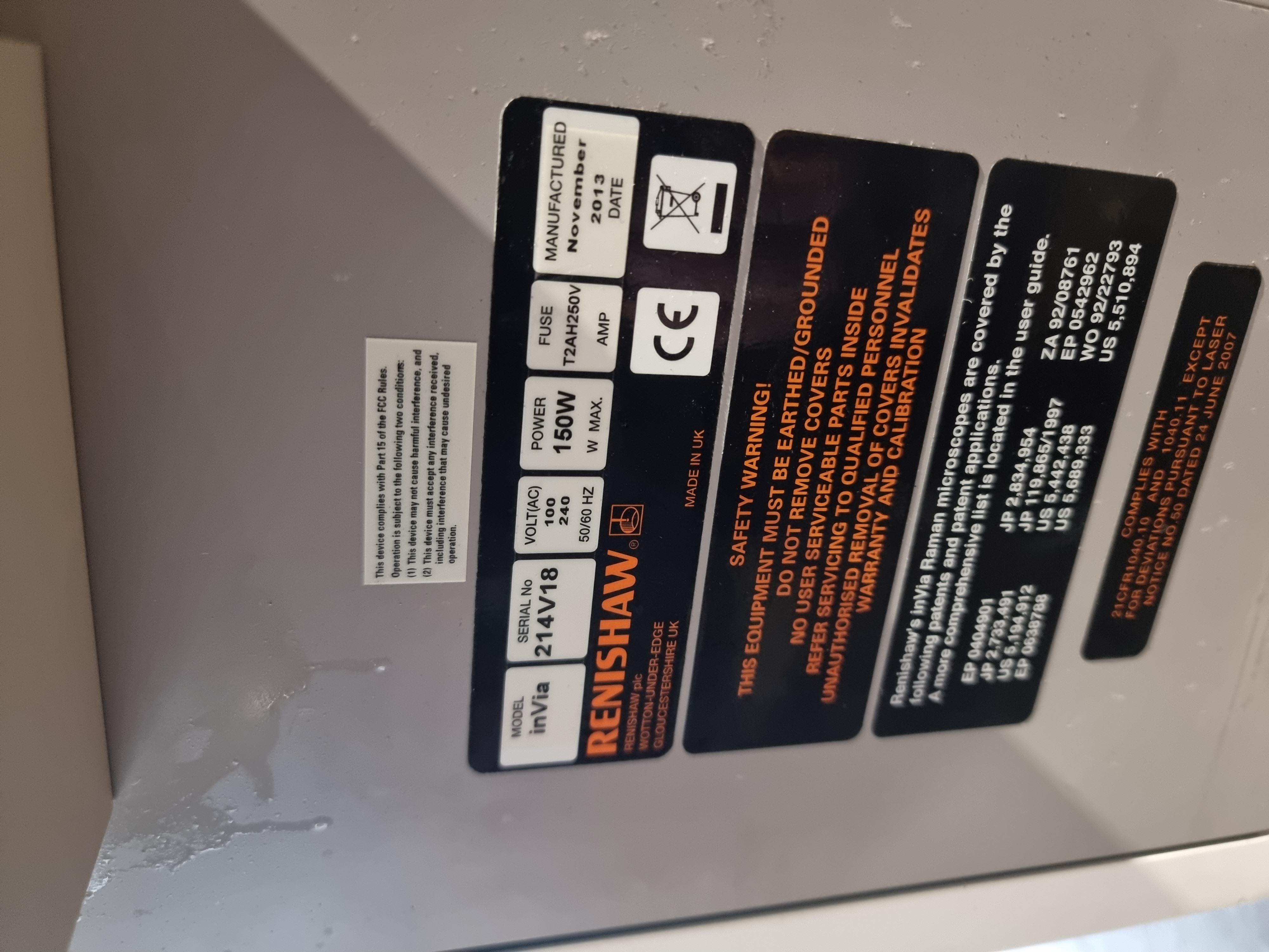 Used Renishaw InVia Raman Microscope Spectrometer