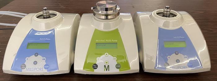 Used Millipore MillFlex Plus Vacuum Pump Triple Head Kit MXPPLUS 03 MXP Pump 01