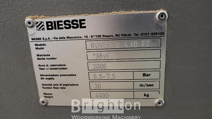 Used 2006 Biesse Rover B 4.40 used flat table cnc #BM2289