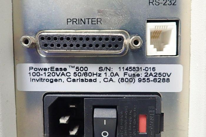 Used Life Technologies Invitrogen PowerEase 500 Electrophoresis Power Supply
