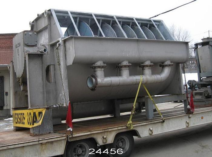 Used Beloit Jones 3980 Poly Disk Filter, 7'6" Disc Diameter With Drive And Auger, Seven Disks Installed #24456