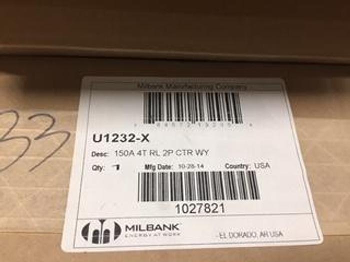 Milbank 150A & 200A w/ 3 sockets, 150A w/ 4 sockets Meter Bases